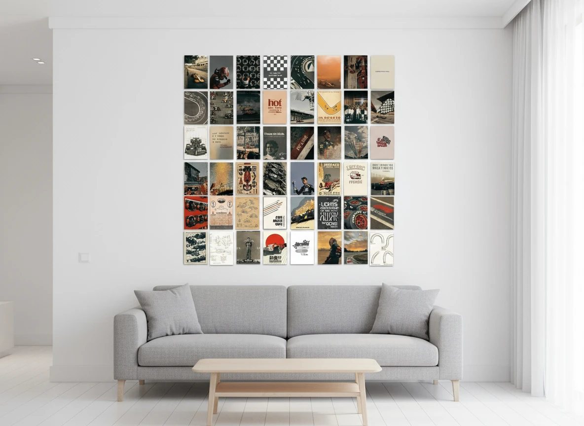 Ultimate F1 Racing Poster Set (48-Piece) - Grand Prix, Vintage Cars, Drivers - 4x6" Photo Prints for Dorm & Man Cave Decor