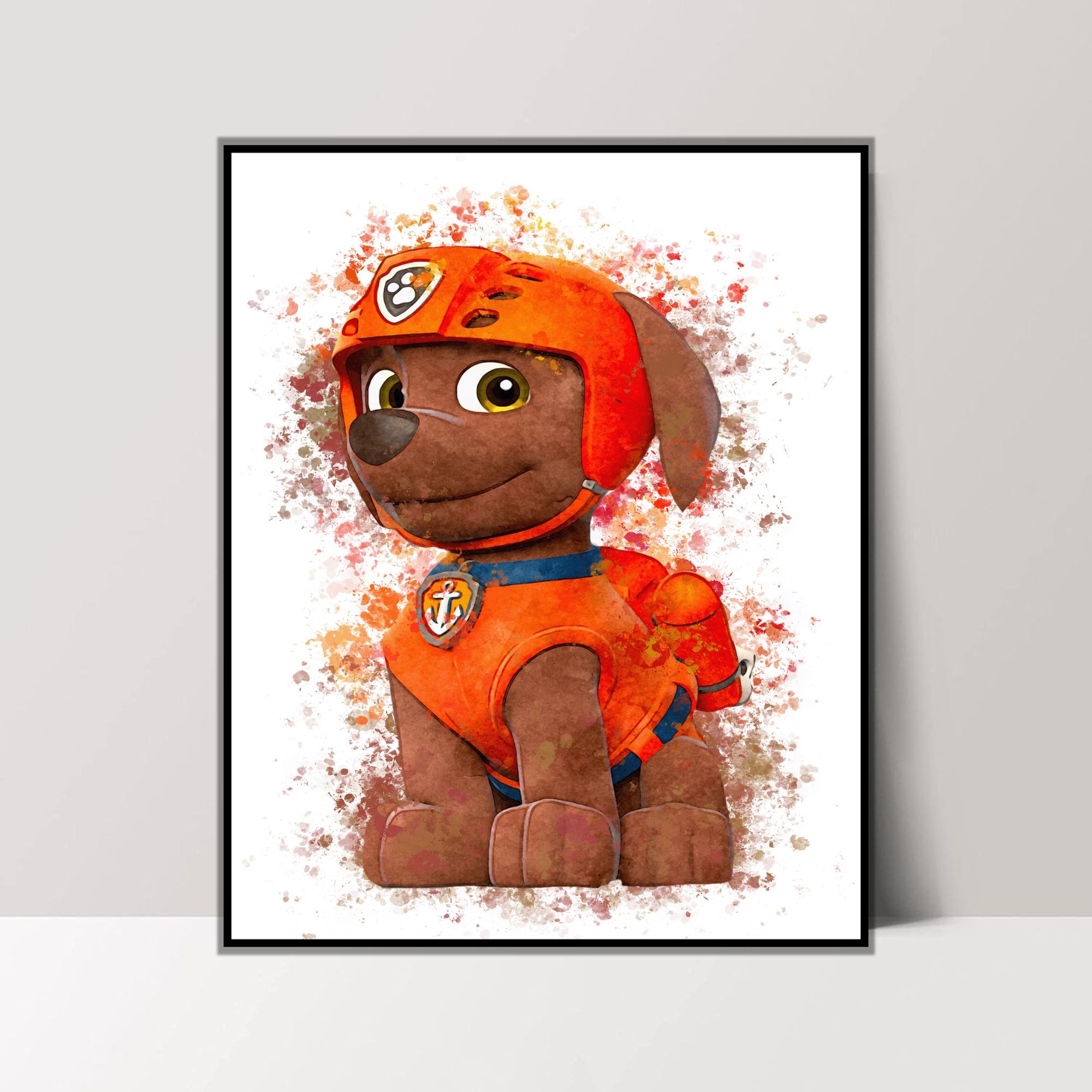 Paw Patrol Posters & Prints - 8x10 Inches UNFRAMED Set of 9 Puppy Wall Art for Teen Boys Room and Girls Bedroom Decor - Rubble, Zuma, Skye, Rocky,Marshall, Everest, Chase, Ryder Prints Birthday Gifts for Kids Room and Nursery