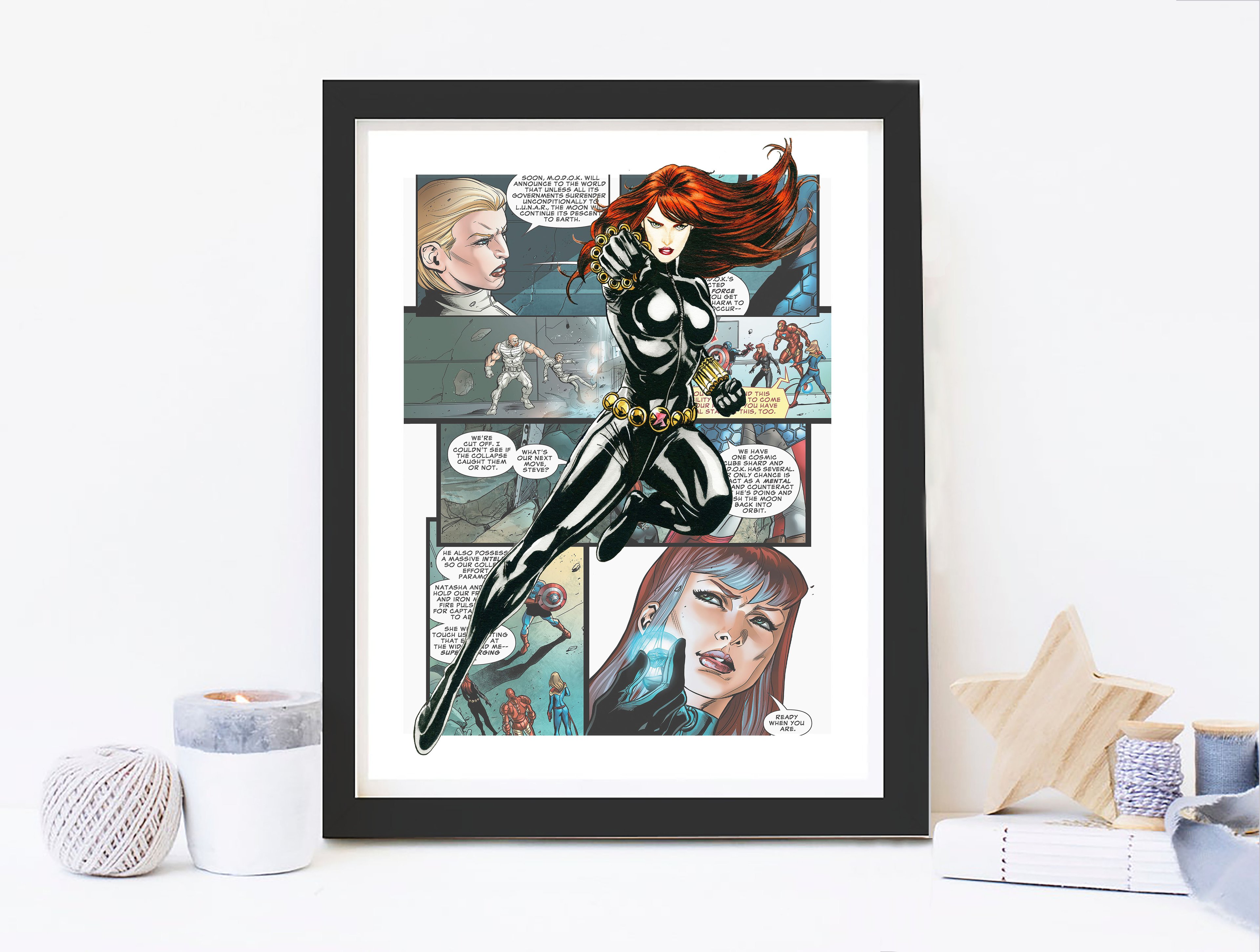 Superhero Marvel Avengers Posters & Prints - 8x10 Inches UNFRAMED Set of 9 Wall Art for Teen Boys Room and Girls Bedroom Decor - Birthday Gifts for Kids Room and Nursery.