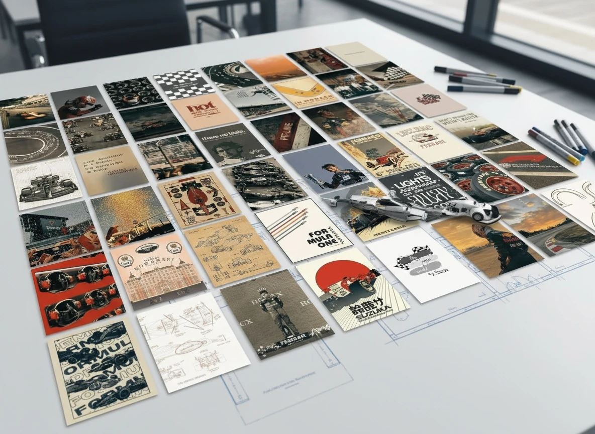 Ultimate F1 Racing Poster Set (48-Piece) - Grand Prix, Vintage Cars, Drivers - 4x6" Photo Prints for Dorm & Man Cave Decor