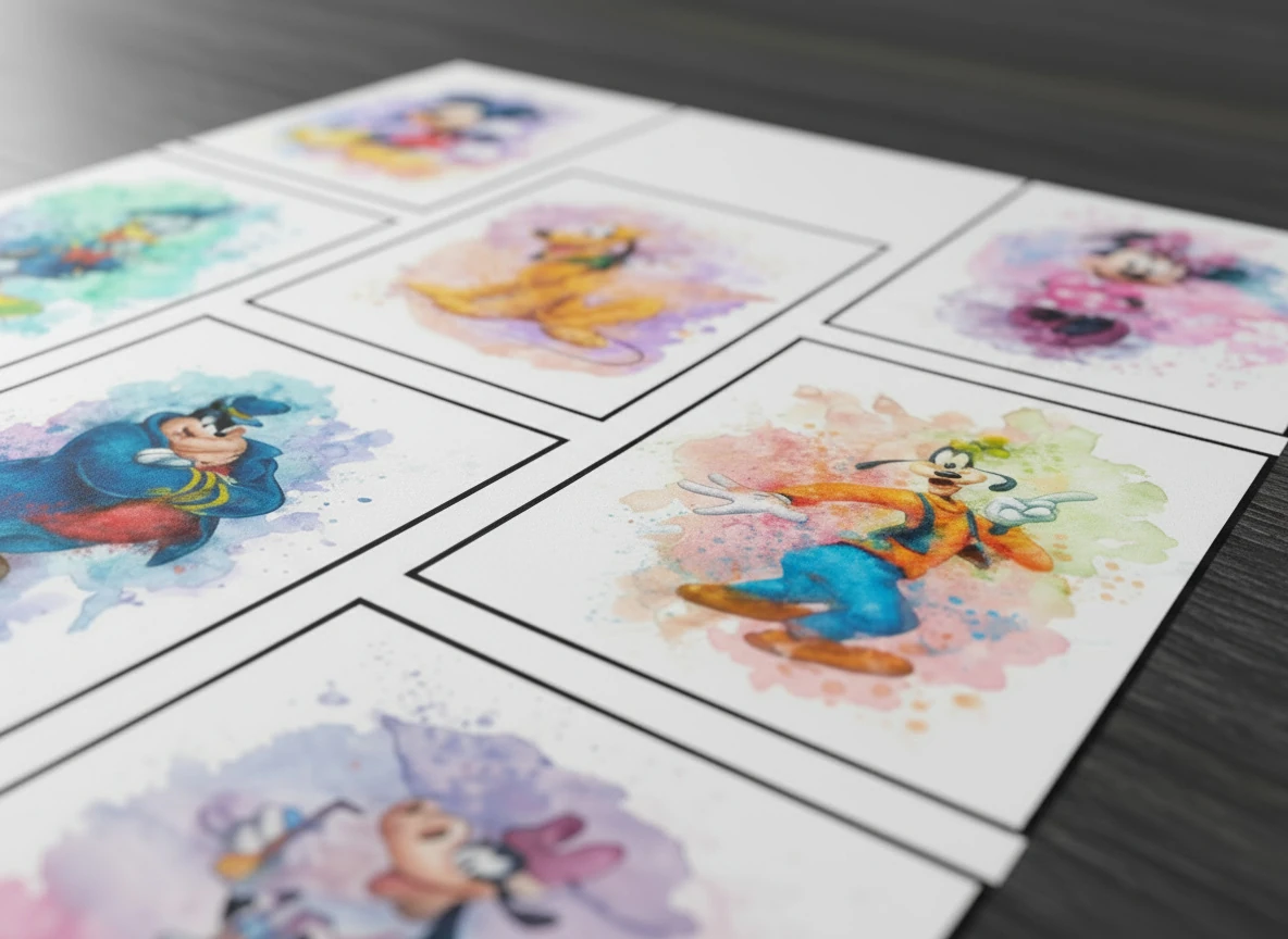 Vintage Mickey Mouse Poster Collection - 8-Pack - Disney Nursery & Kids Room Decor - 8x10" Unframed Wall Art