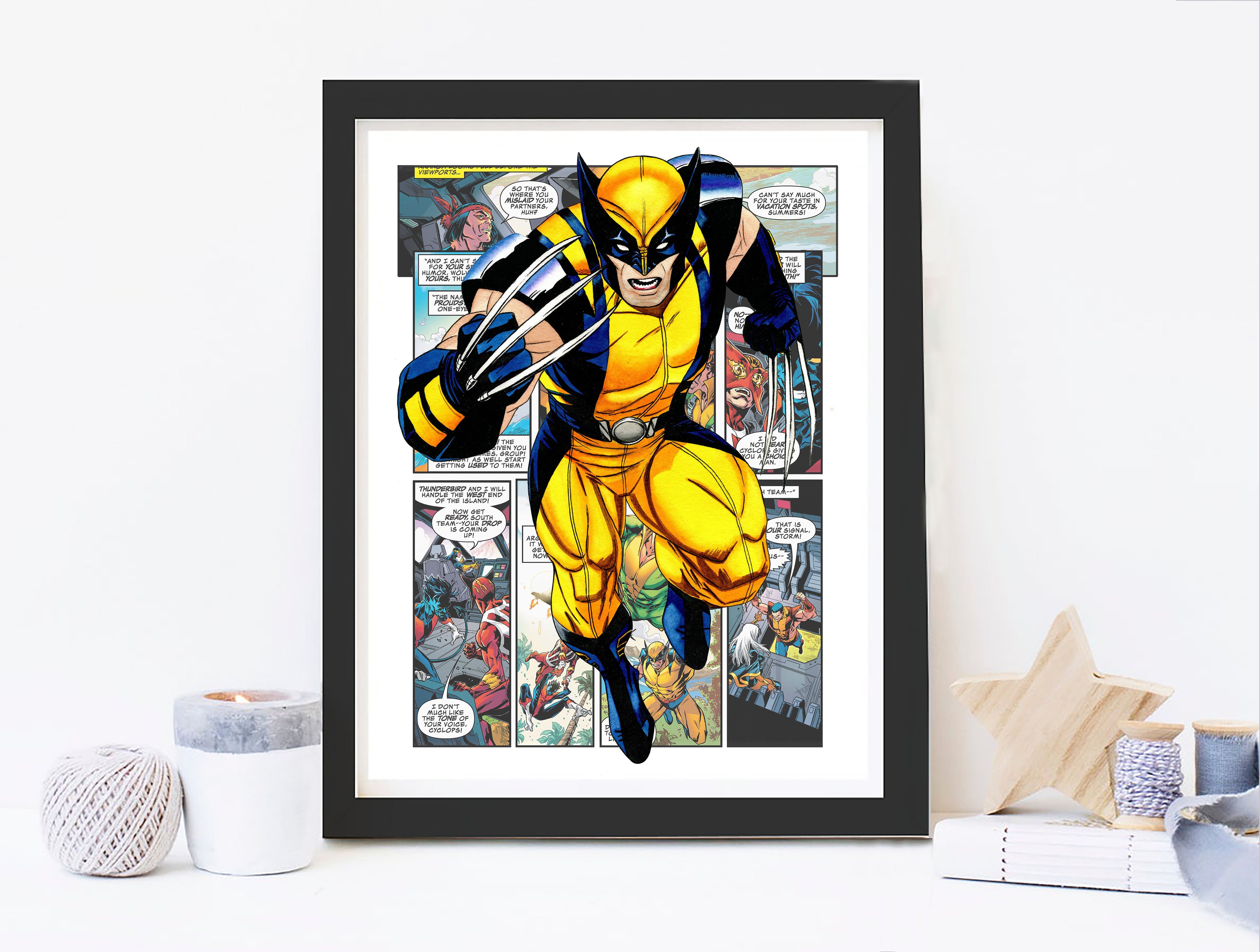 Superhero Marvel Avengers Posters & Prints - 8x10 Inches UNFRAMED Set of 9 Wall Art for Teen Boys Room and Girls Bedroom Decor - Birthday Gifts for Kids Room and Nursery.