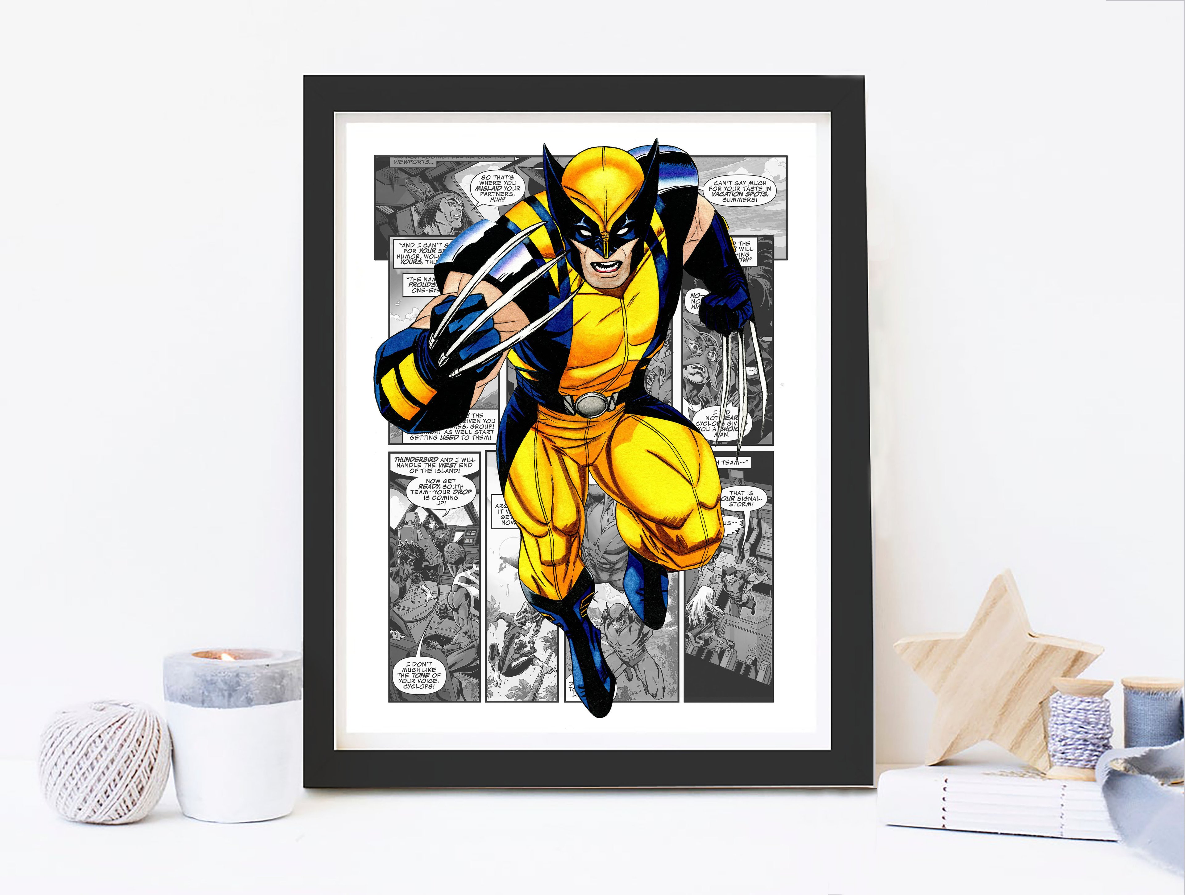 Superhero Marvel Avengers Colored Posters & Prints - 8x10 Inches UNFRAMED Set of 9 Wall Art for Teen Boys Room and Girls Bedroom Decor - Birthday Gifts for Kids Room and Nursery.