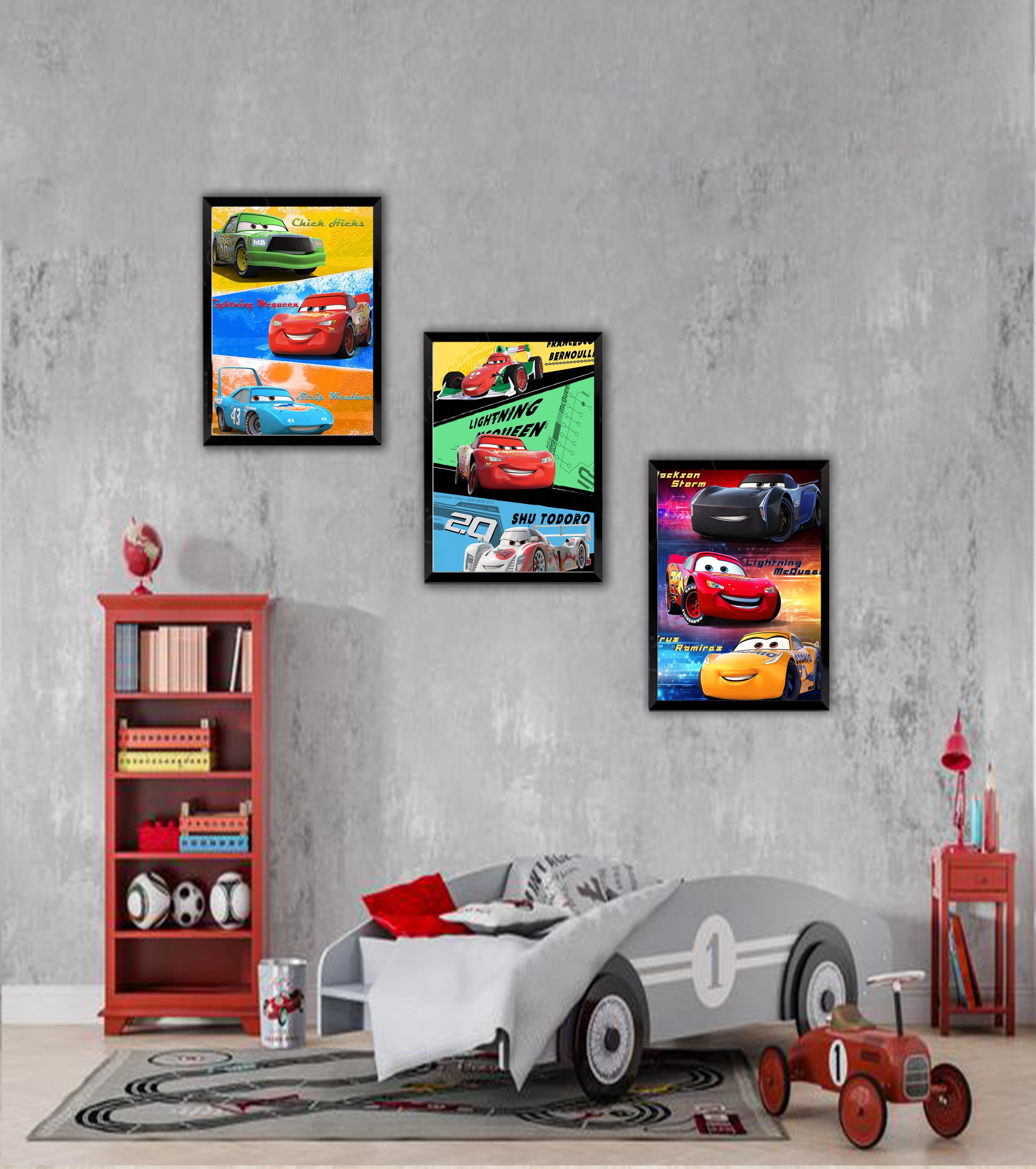 Disney Cars Movie Posters & Prints - 8x10 Inches UNFRAMED Set of 9 Wall Art for Teen Boys Room and Girls Bedroom Decor - Birthday Gifts for Kids Room and Nursery