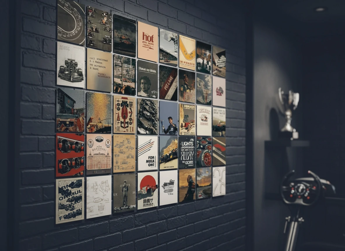 Ultimate F1 Racing Poster Set (48-Piece) - Grand Prix, Vintage Cars, Drivers - 4x6" Photo Prints for Dorm & Man Cave Decor