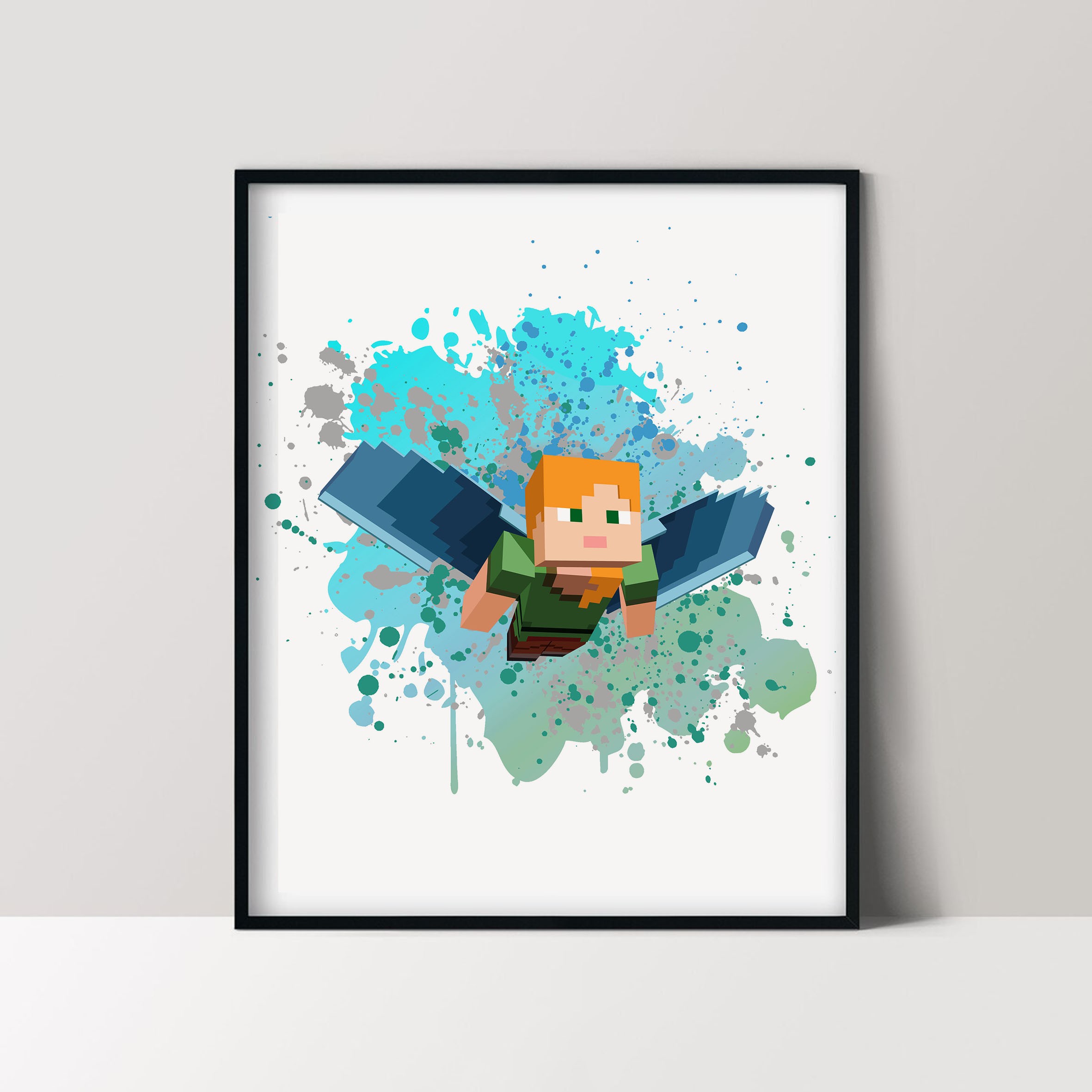Minecraft Video Game Posters & Prints - 8x10 Inches UNFRAMED Set of 6 Wall Art for Teen Boys Room and Girls Bedroom Decor - Birthday Gifts for Kids Room and Nursery