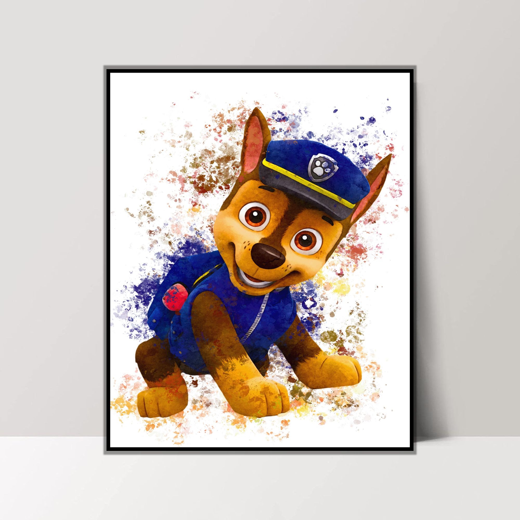 Paw Patrol Posters & Prints - 8x10 Inches UNFRAMED Set of 9 Puppy Wall Art for Teen Boys Room and Girls Bedroom Decor - Rubble, Zuma, Skye, Rocky,Marshall, Everest, Chase, Ryder Prints Birthday Gifts for Kids Room and Nursery