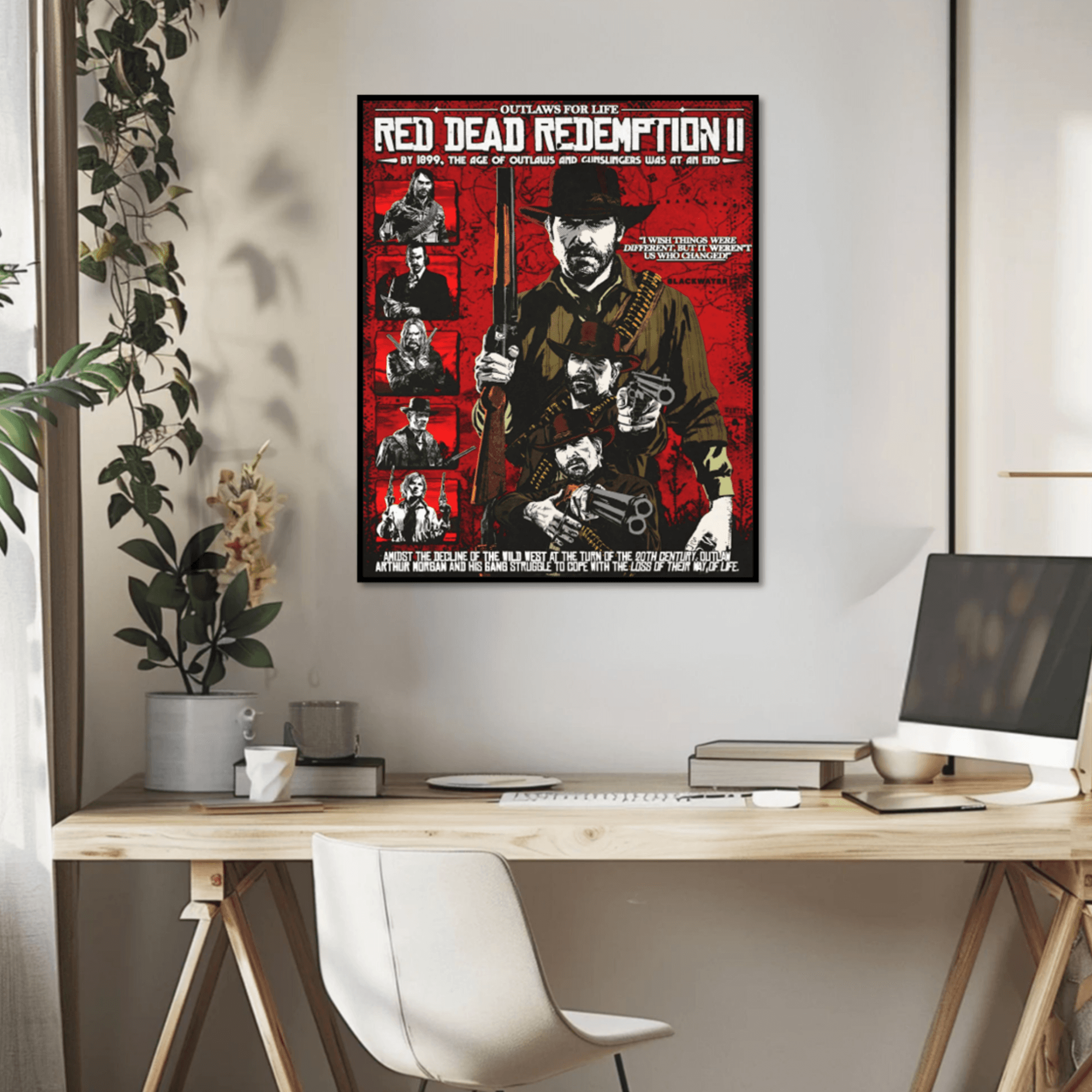 Red Dead Redemption 2 Posters & Prints - 8x10 Inches UNFRAMED Set of 6 Video Game Wall Art for Teen Boys Room and Girls Bedroom Decor - Gamer Room Prints Birthday Gifts for Kids Room and Nursery