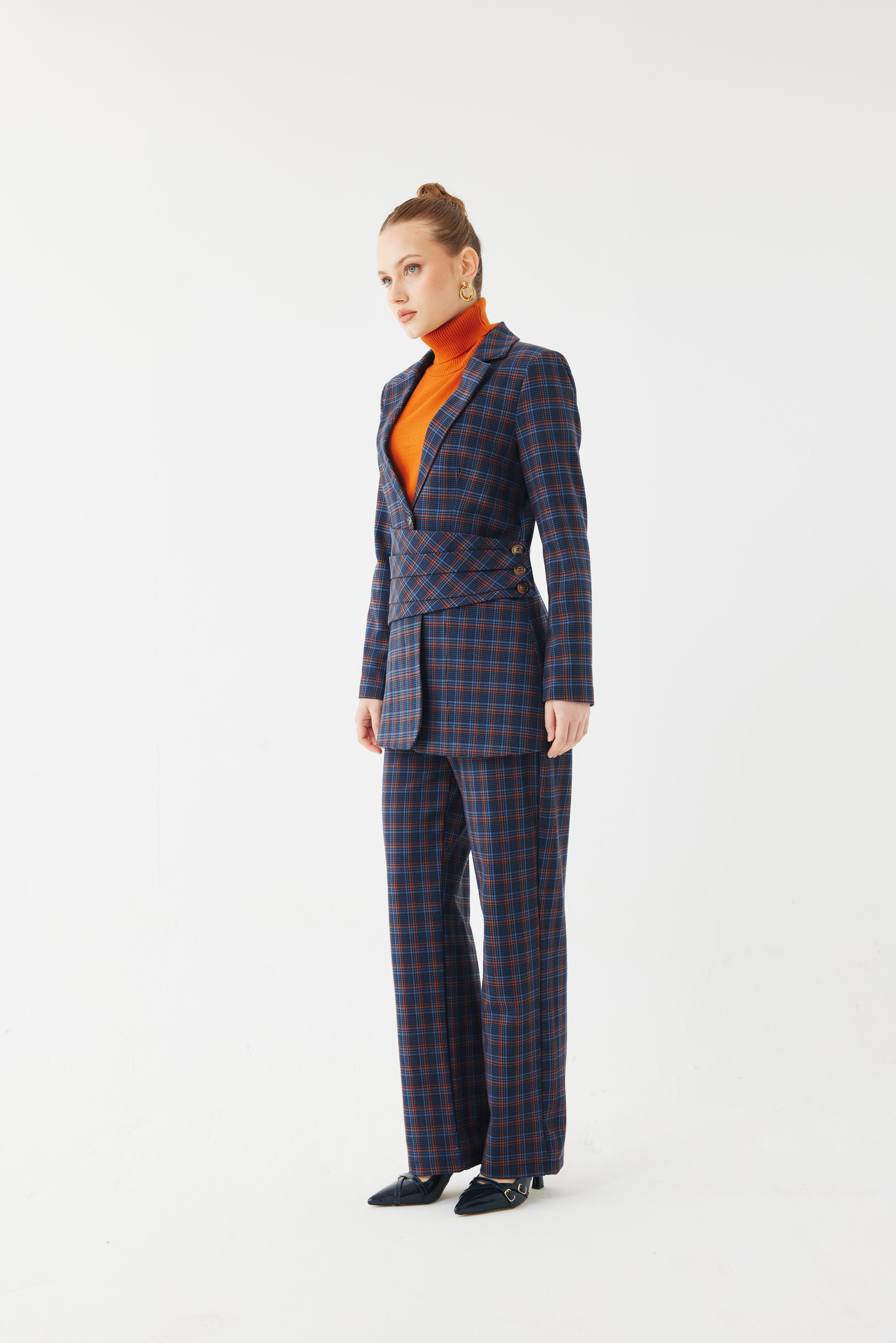 Glory Check Blazer Ceket