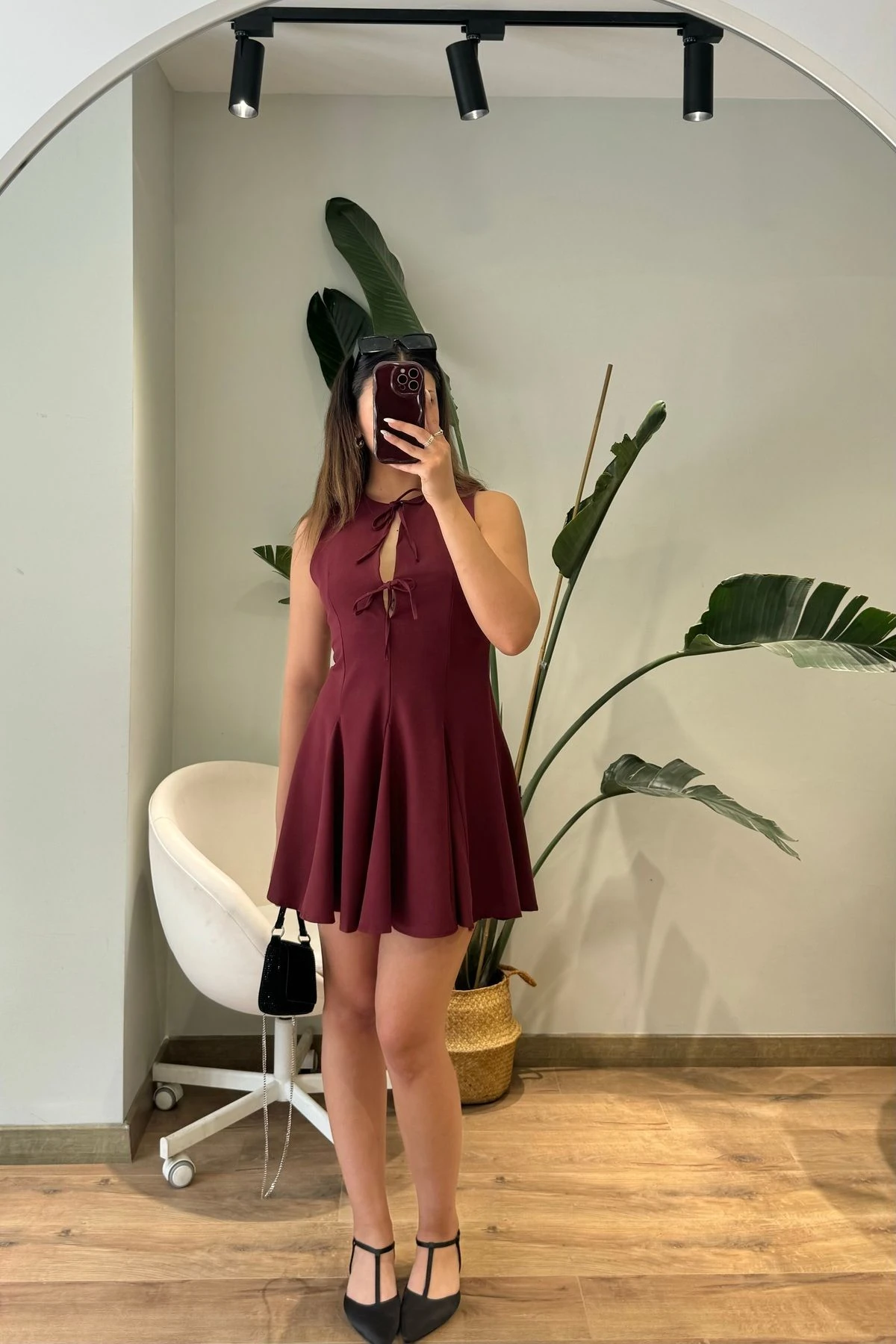 Cles Couture Düğüm Detaylı Mini Elbise