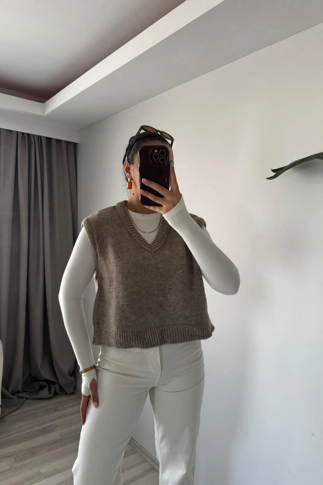 V Yaka Triko Süveter