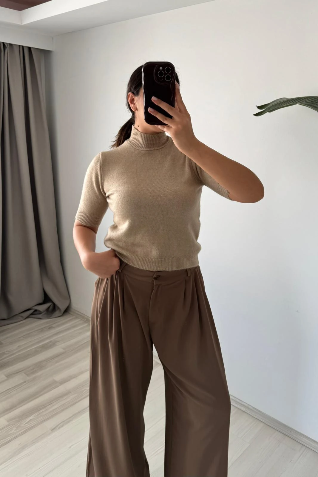 Kısa Kollu Yarım Balıkçı Triko