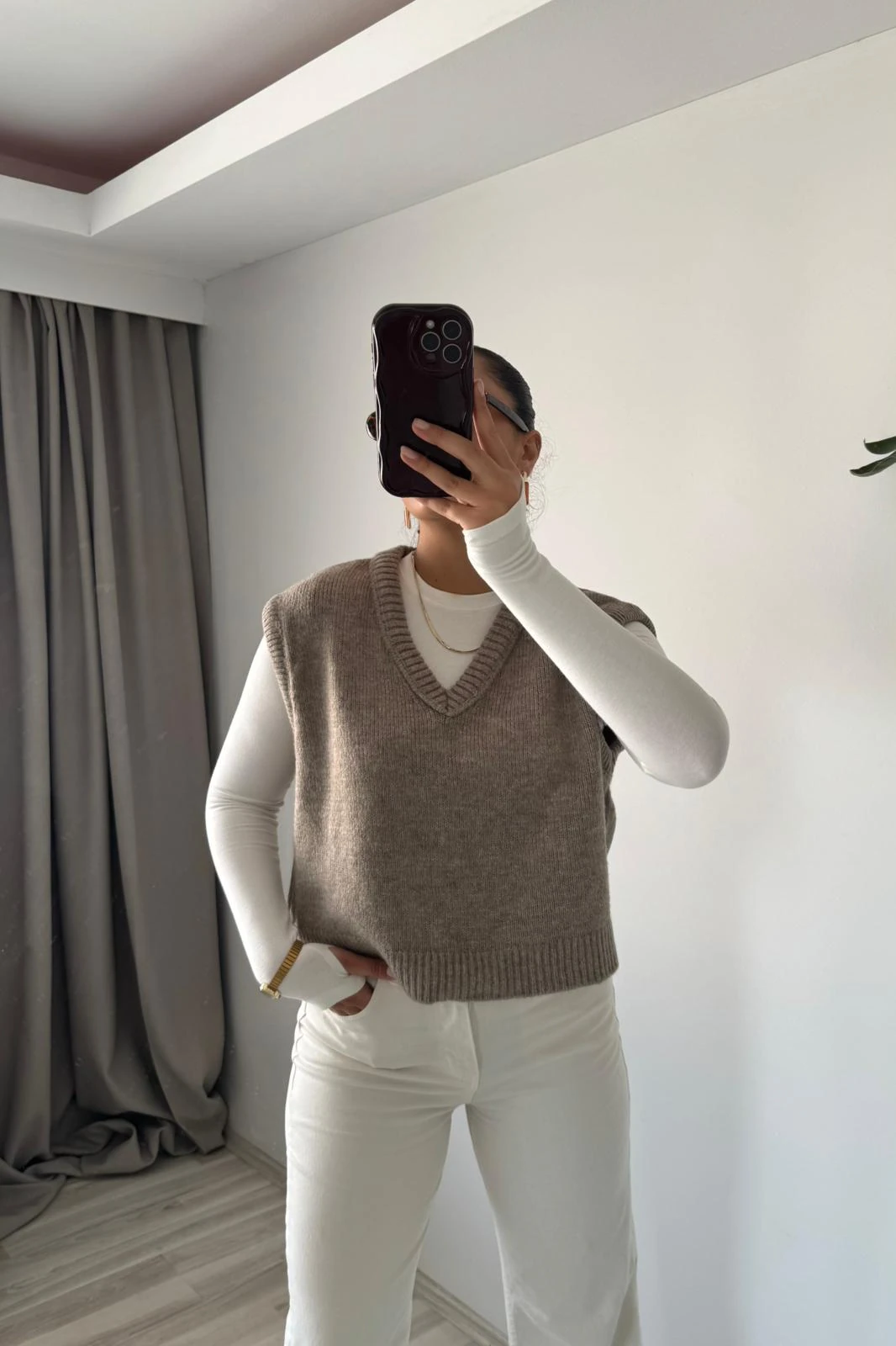 V Yaka Triko Süveter