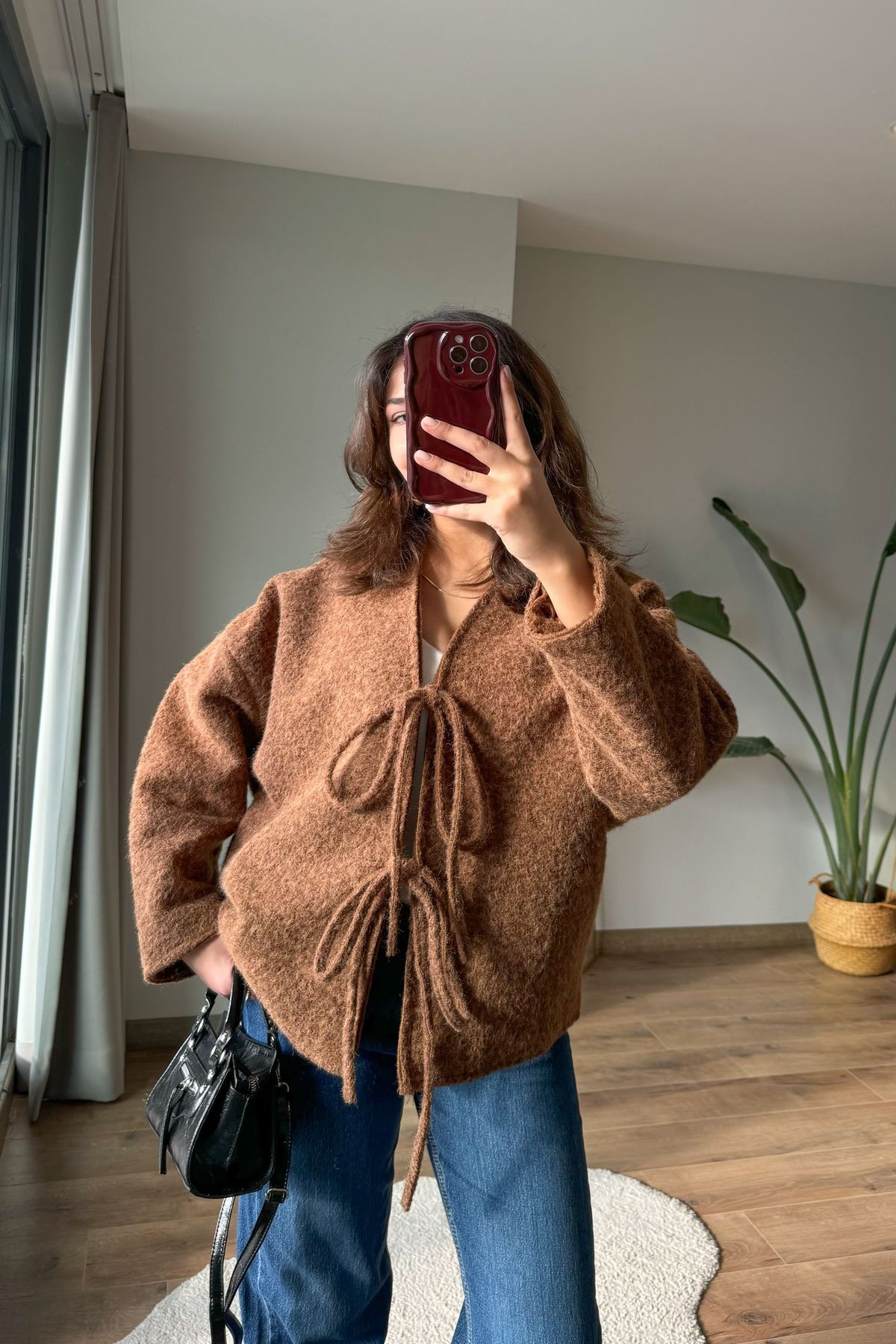 İçi Astarlı Marka Model Oversize Sakallı Ceket