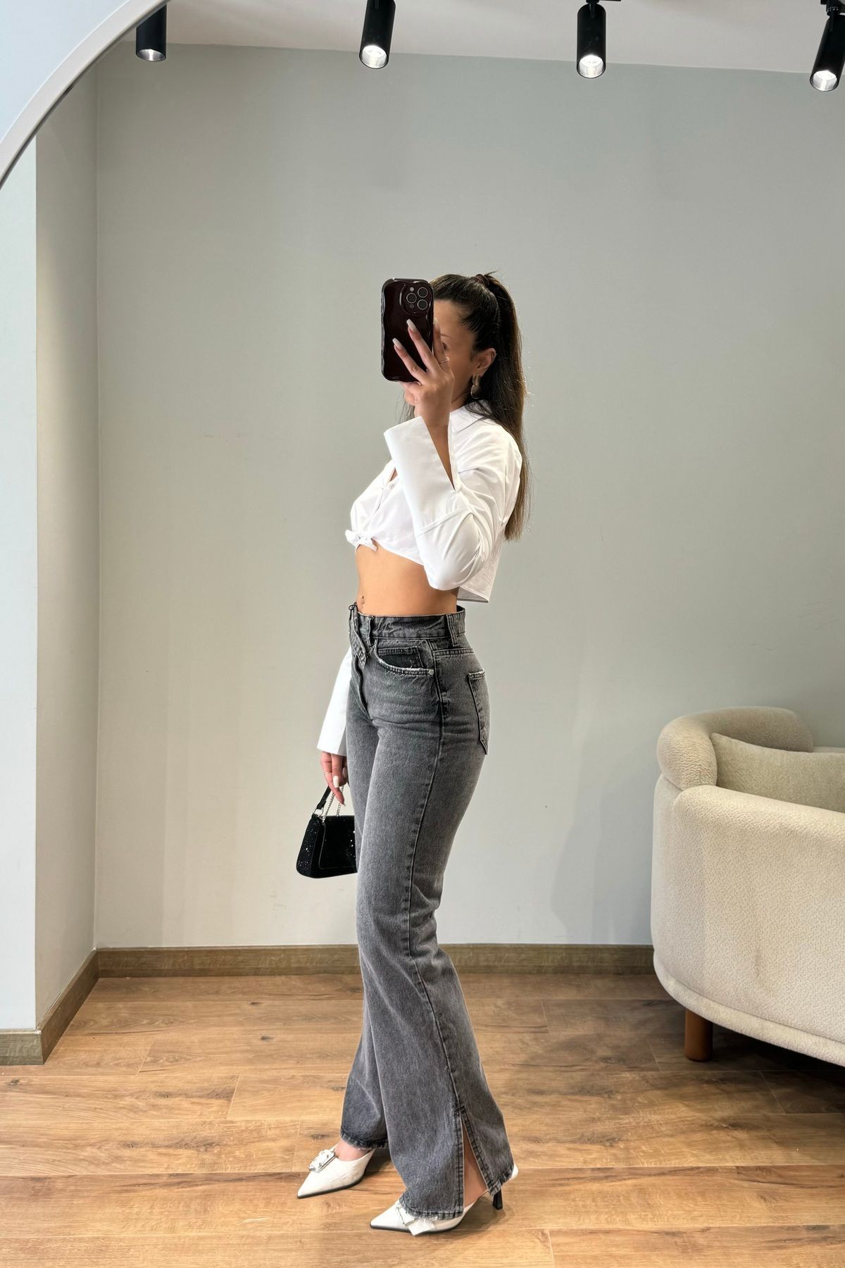 Paça Detay Straight Fit Jean