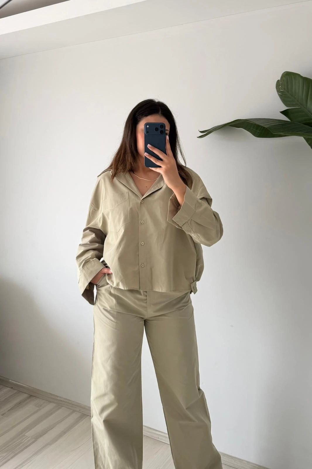 Hacimli Gömlek Palazzo Takım