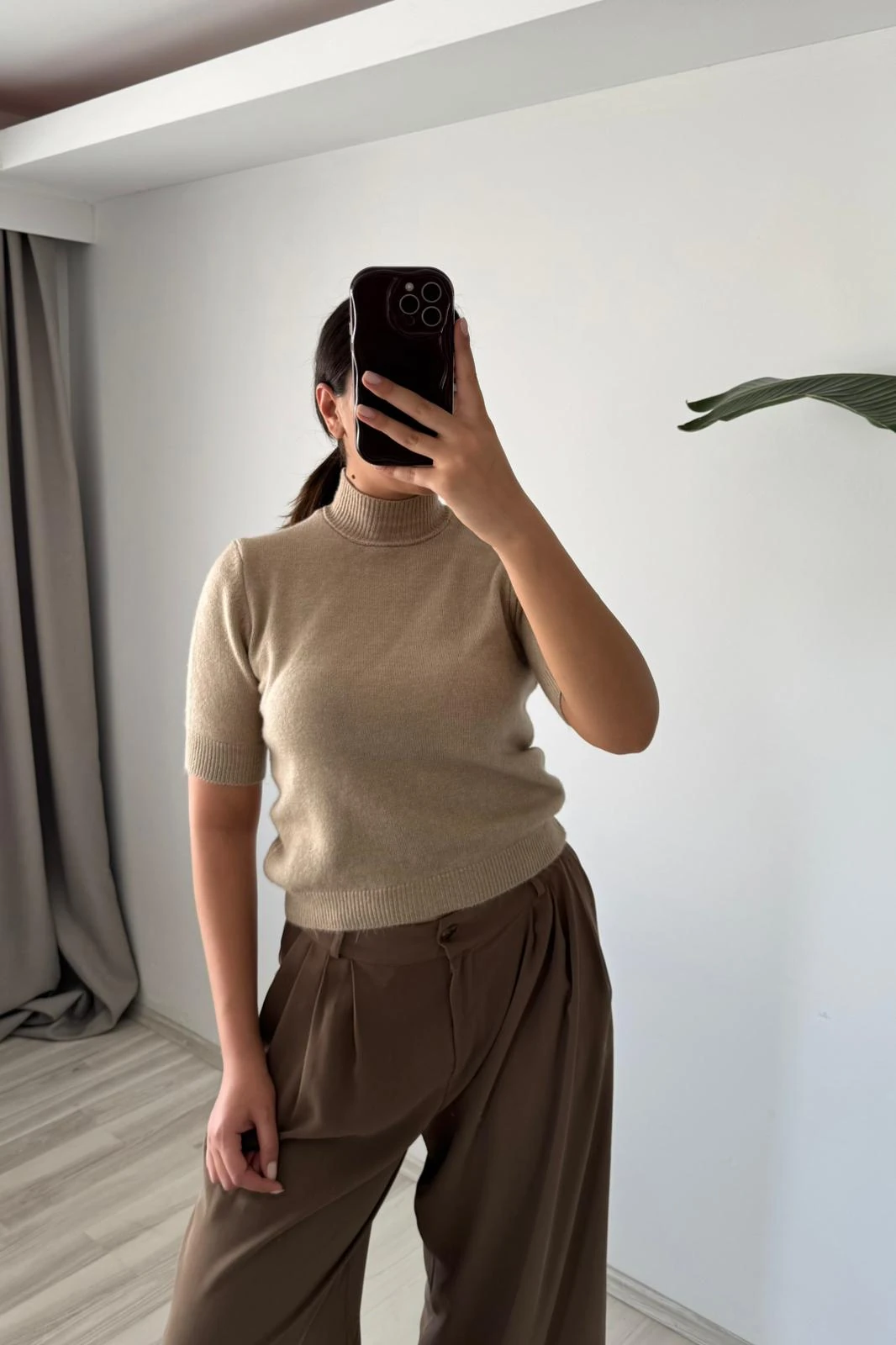 Kısa Kollu Yarım Balıkçı Triko