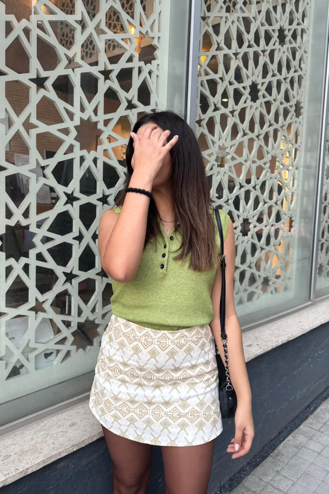 Etnik Desen Şort Etek