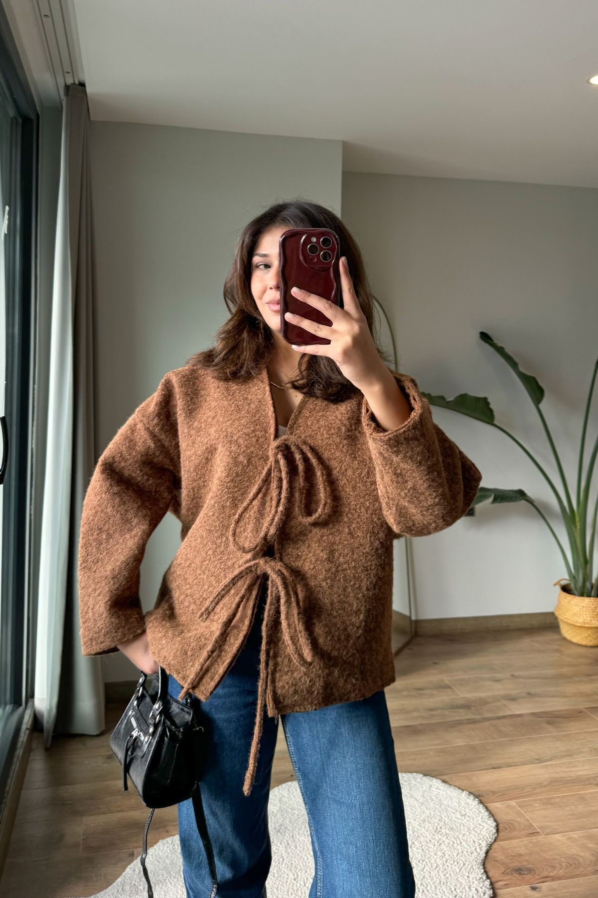 İçi Astarlı Marka Model Oversize Sakallı Ceket