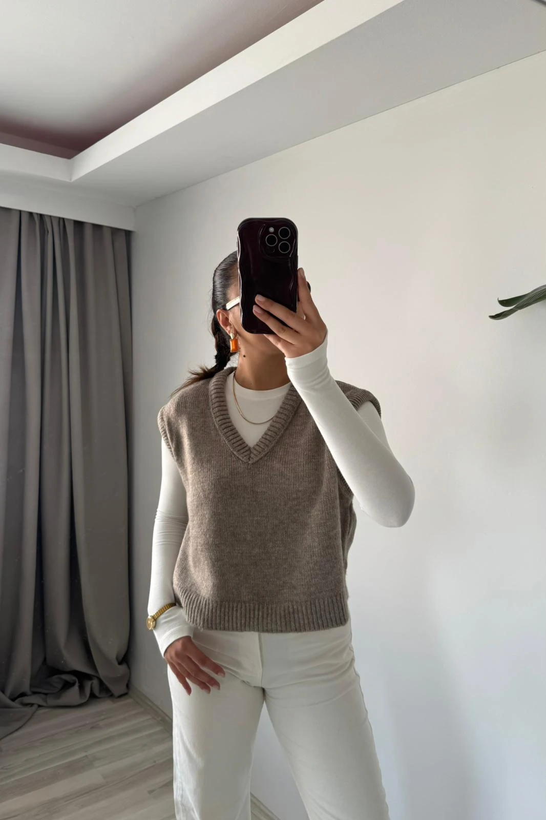 V Yaka Triko Süveter