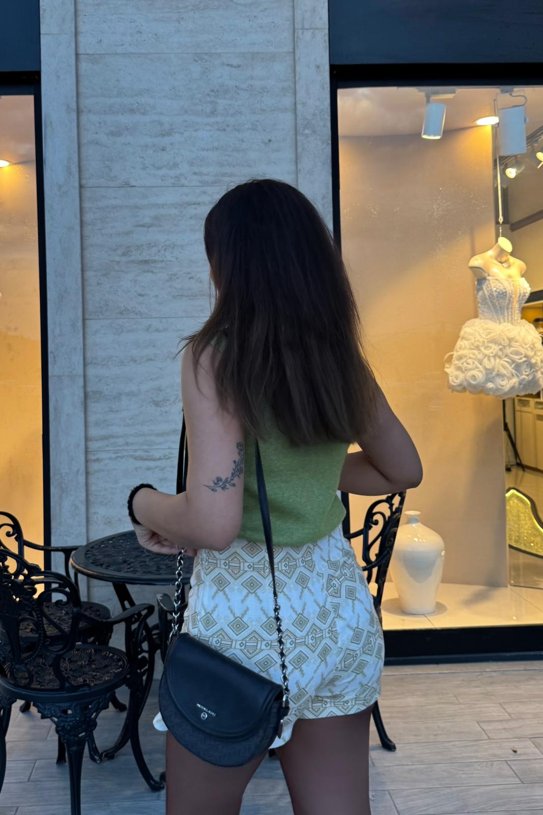 Etnik Desen Şort Etek