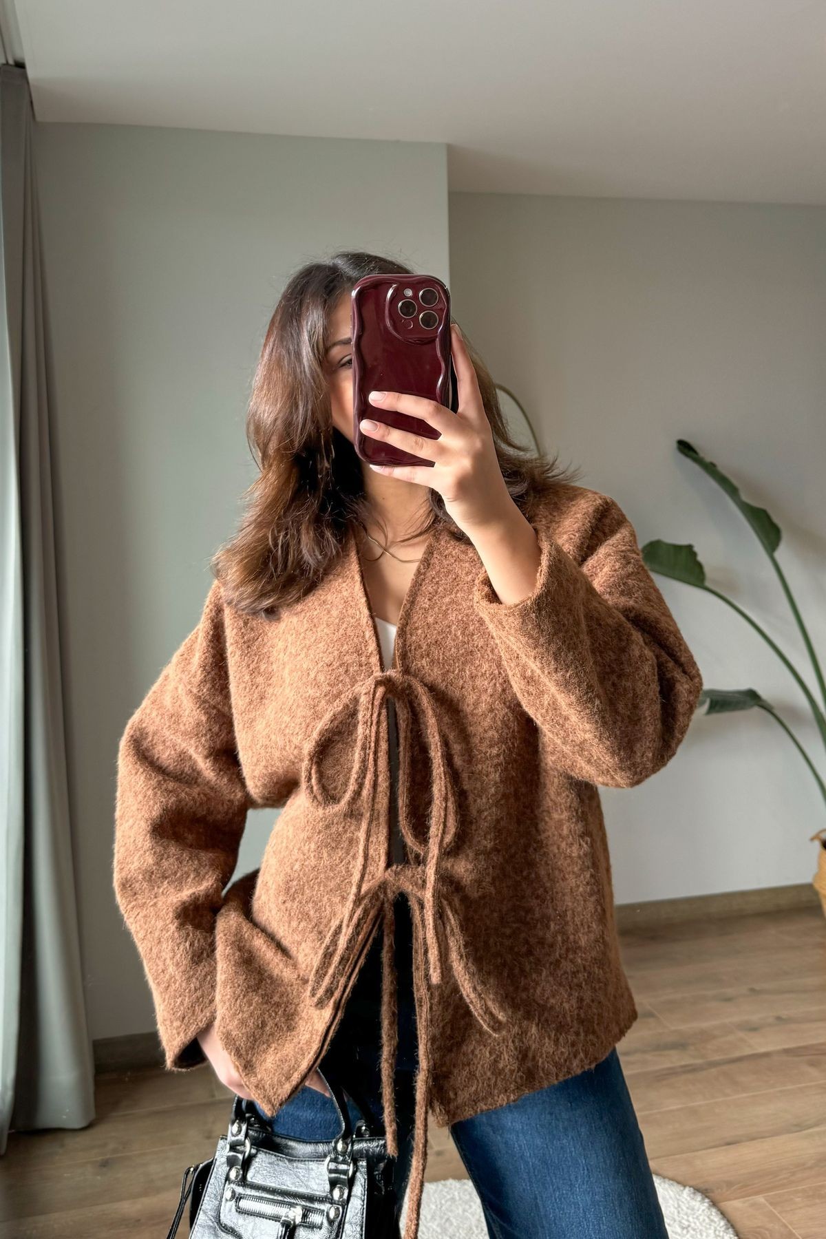 İçi Astarlı Marka Model Oversize Sakallı Ceket