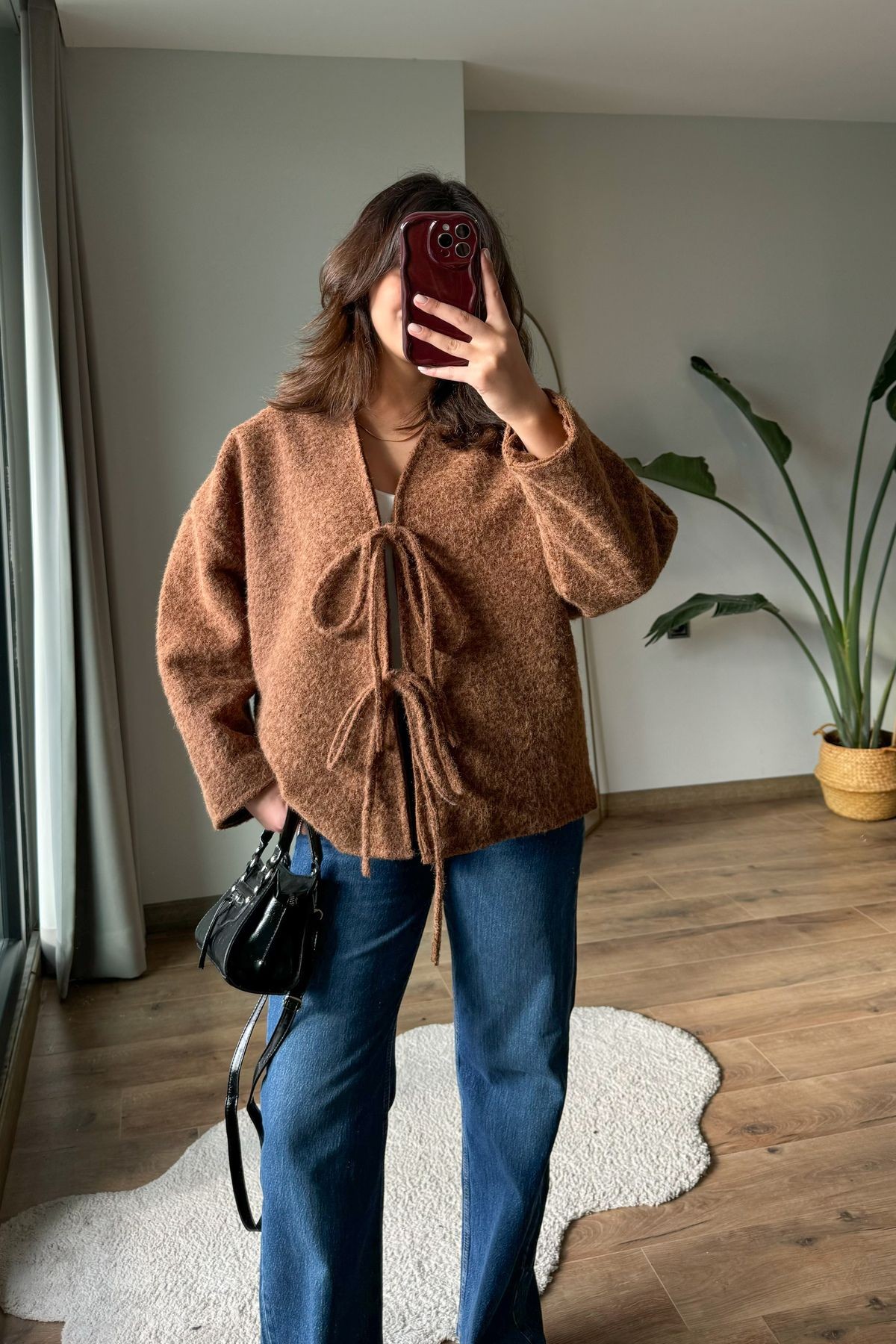 İçi Astarlı Marka Model Oversize Sakallı Ceket