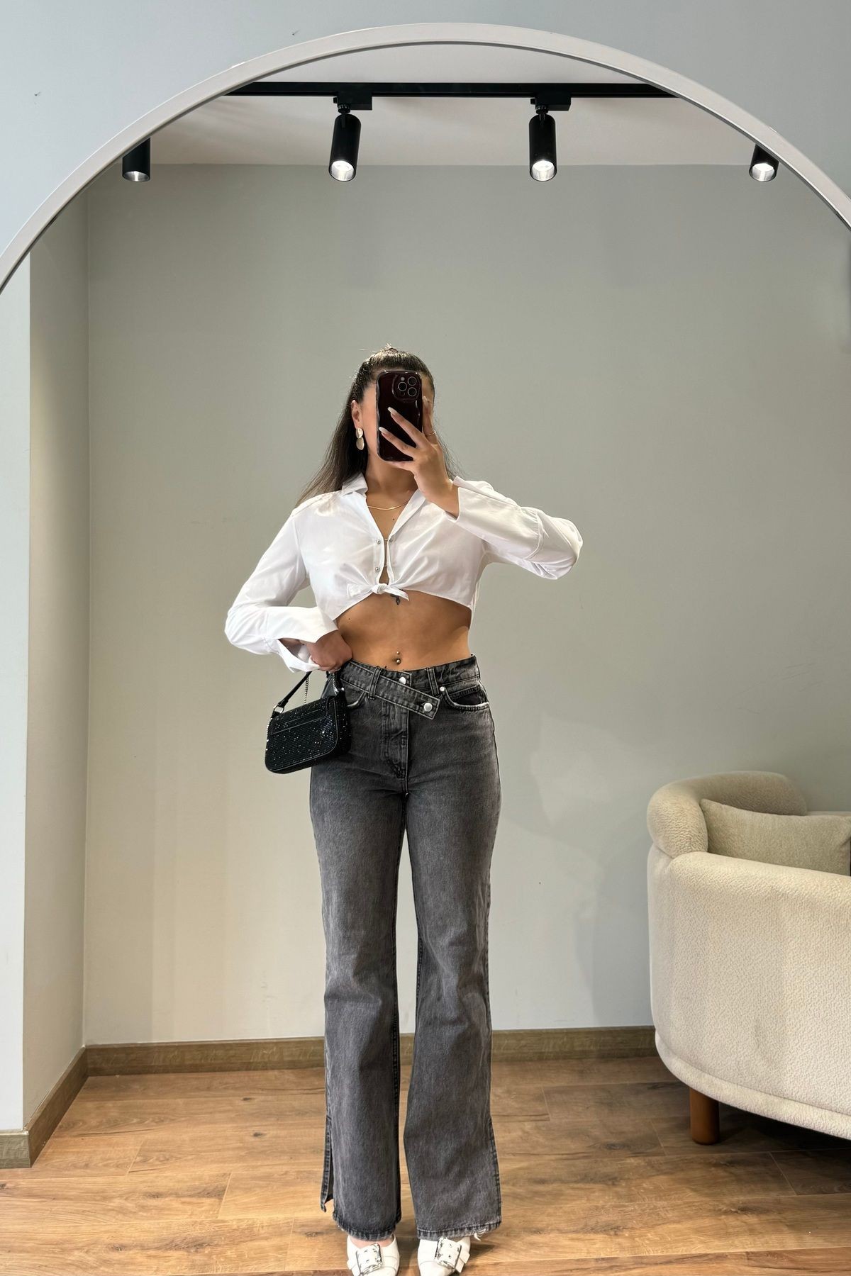 Paça Detay Straight Fit Jean