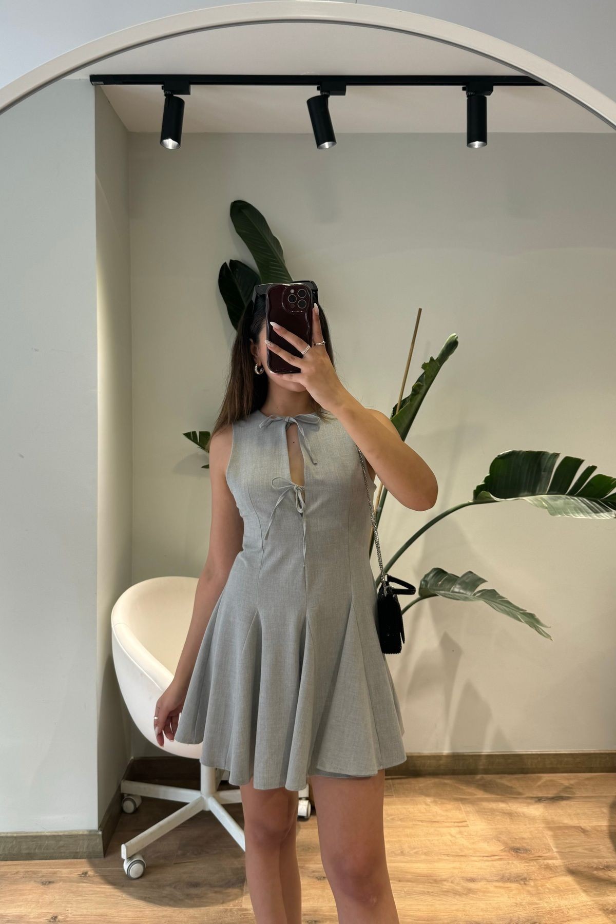Cles Couture Düğüm Detaylı Mini Elbise