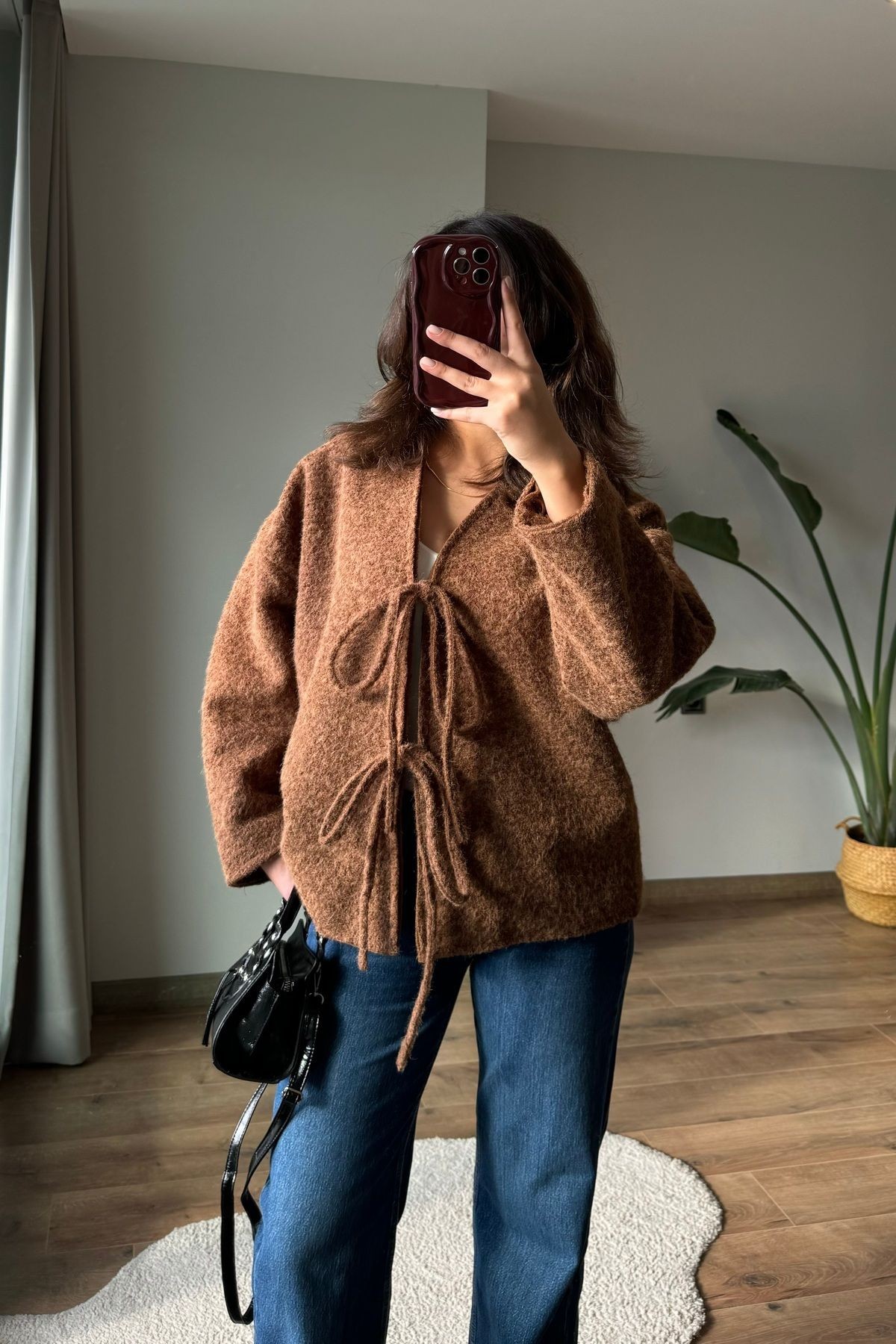 İçi Astarlı Marka Model Oversize Sakallı Ceket