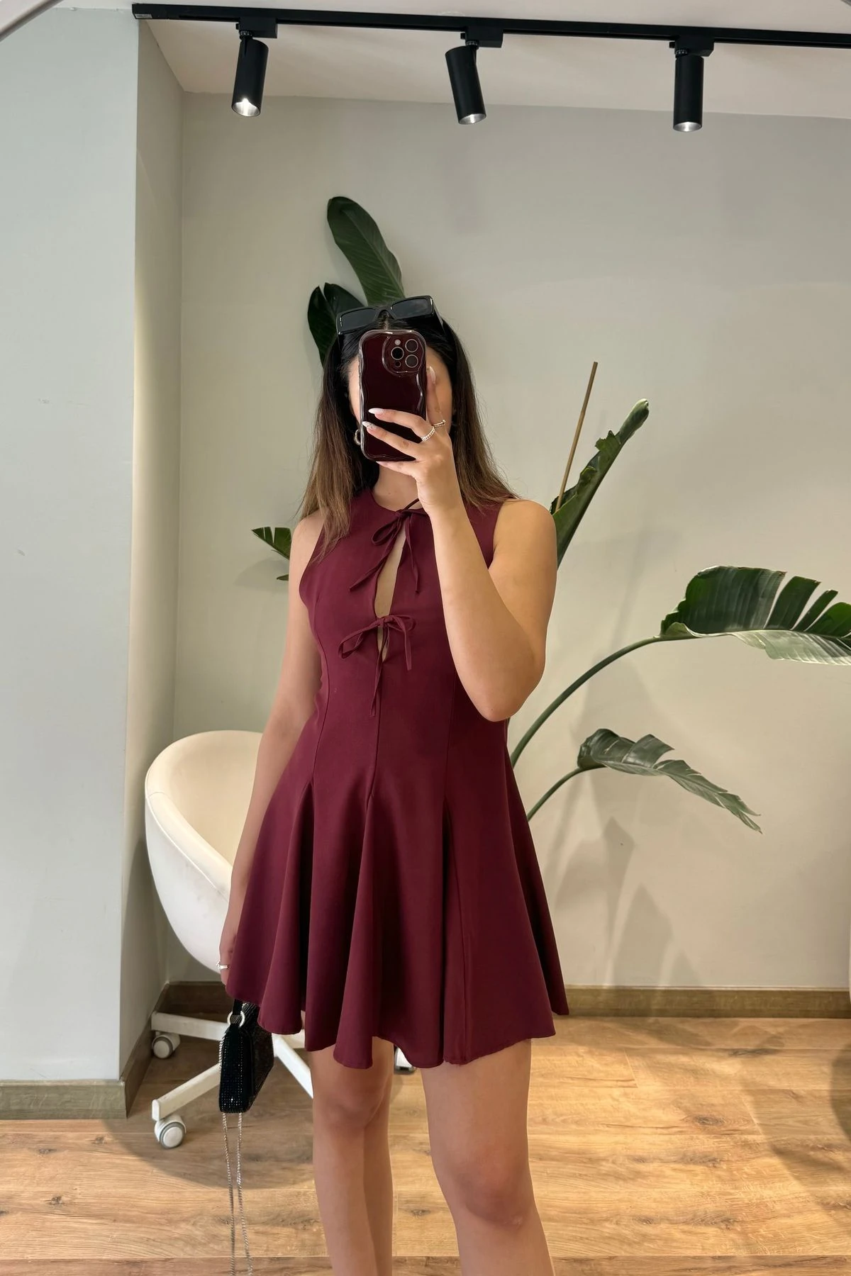 Cles Couture Düğüm Detaylı Mini Elbise