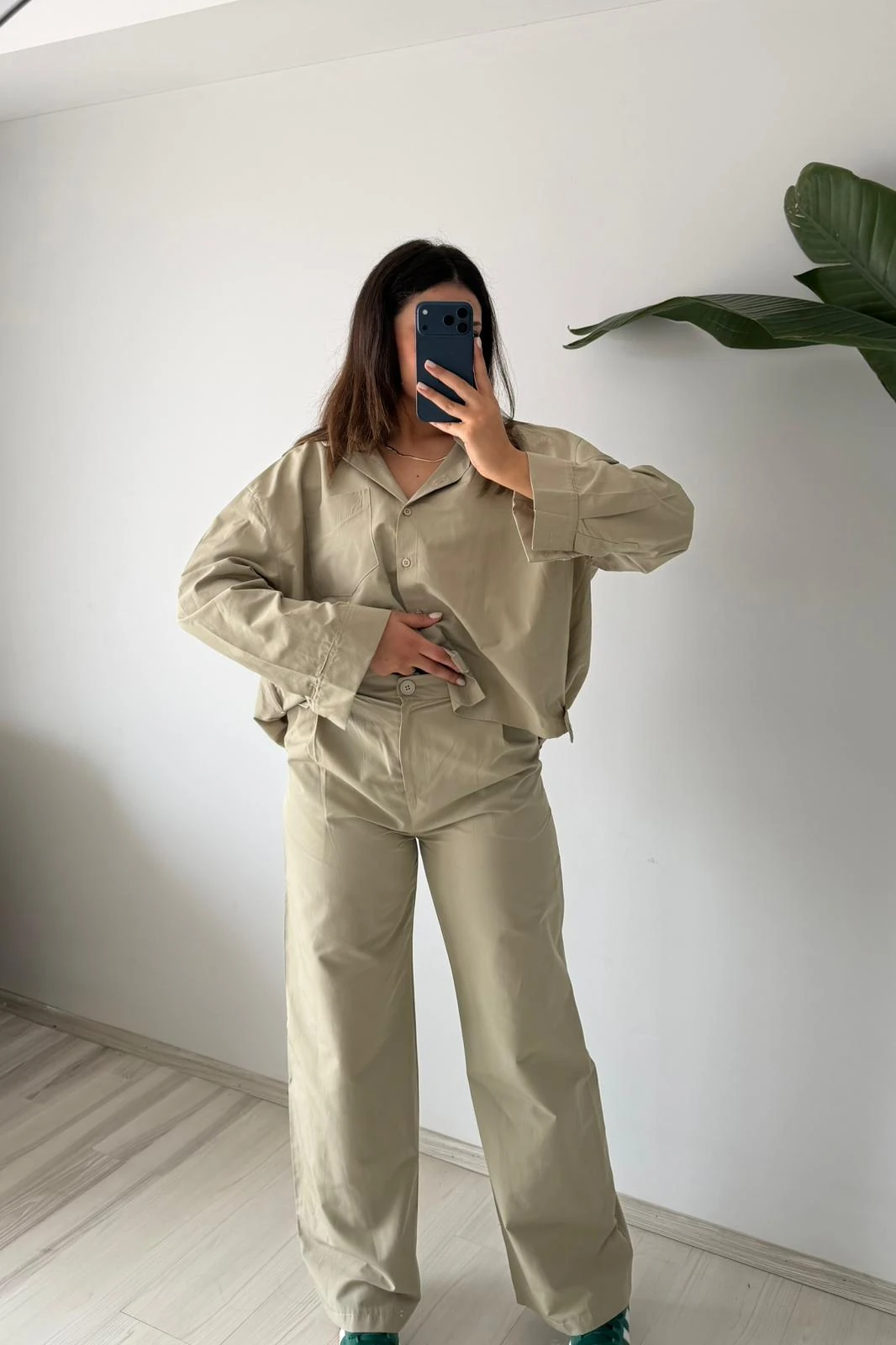 Hacimli Gömlek Palazzo Takım