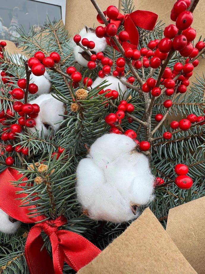 İlex, Pamuk ve Çam Dalları