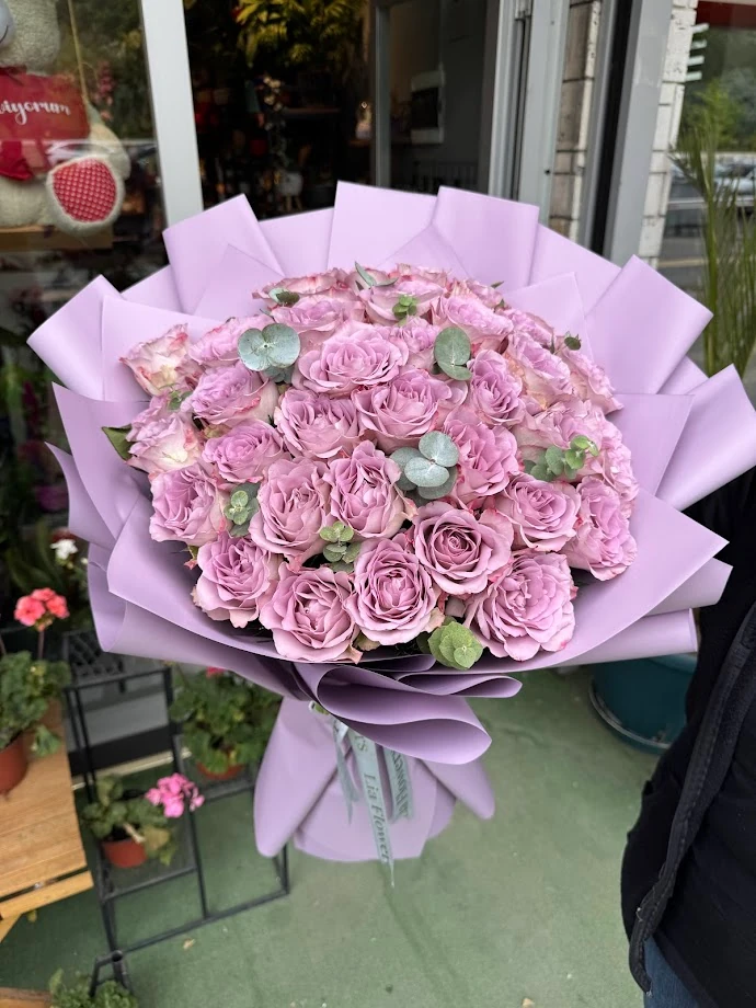 41 Adet İthal Lila Gül - İsteme Çiçeği