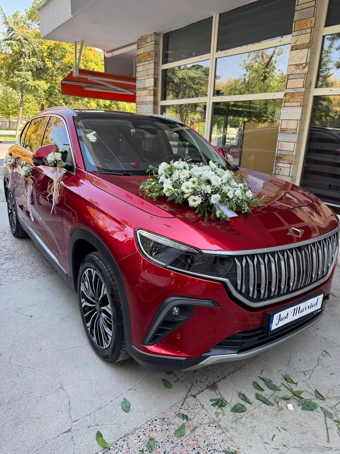 Beyaz Lisyantus - Gelin Arabası Süsleme Hizmeti - 101