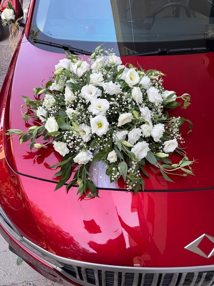 Beyaz Lisyantus - Gelin Arabası Süsleme Hizmeti - 101