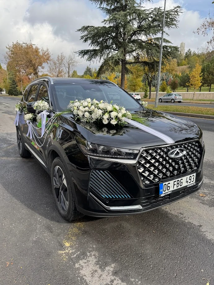 Beyaz Lisyantus - Gelin Arabası Süsleme Hizmeti 103