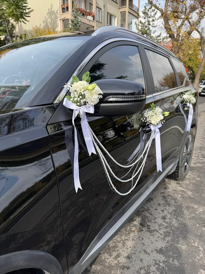 Beyaz Lisyantus - Gelin Arabası Süsleme Hizmeti 103