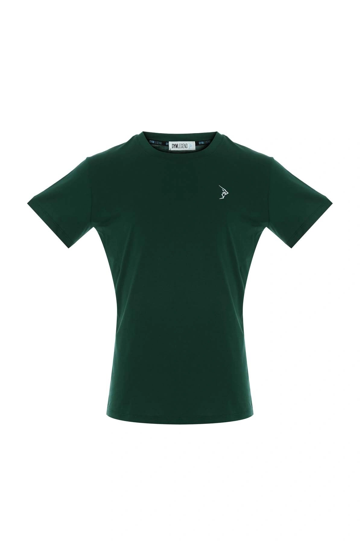 Gymlegend Erkek Koyu Yeşil Süprem Kısa Kollu Basic Tişört
