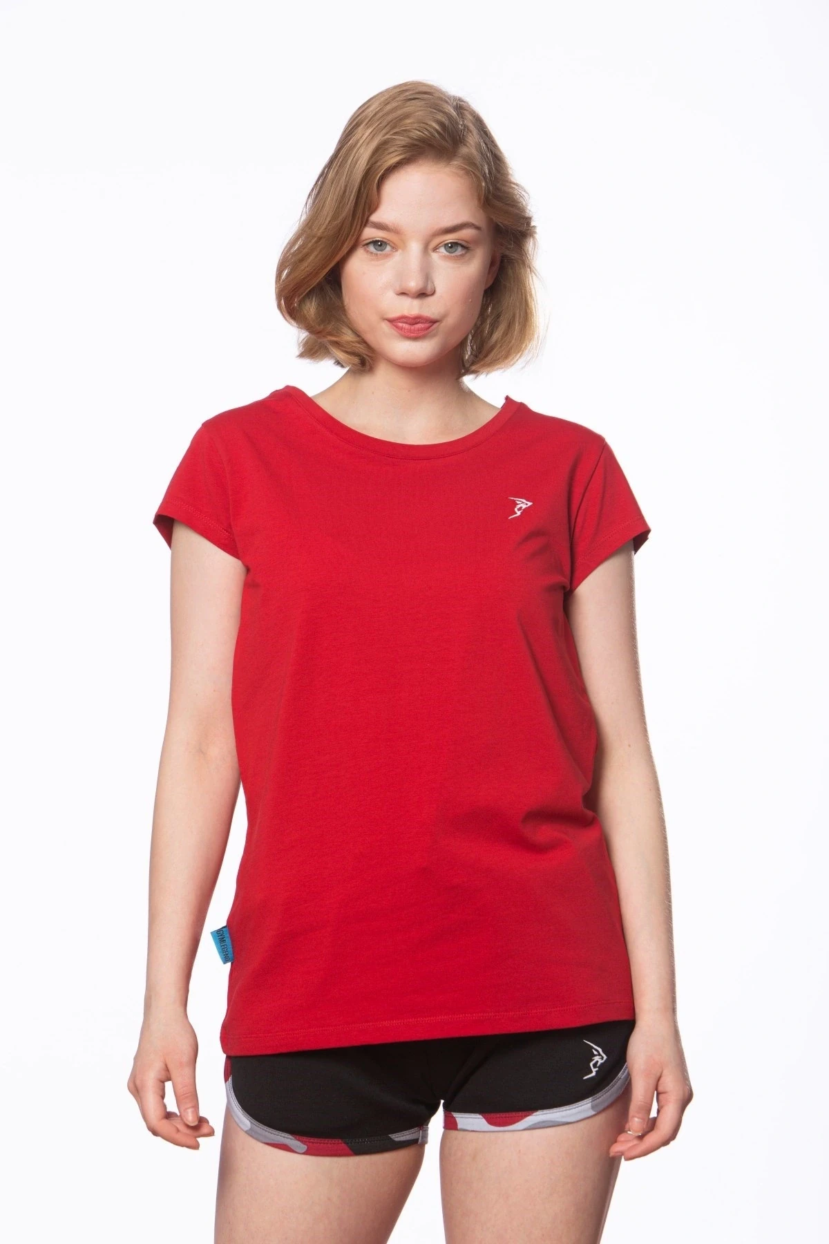 Gymlegend Kadın Kırmızı Süprem Kısa Kollu Basic Tişört