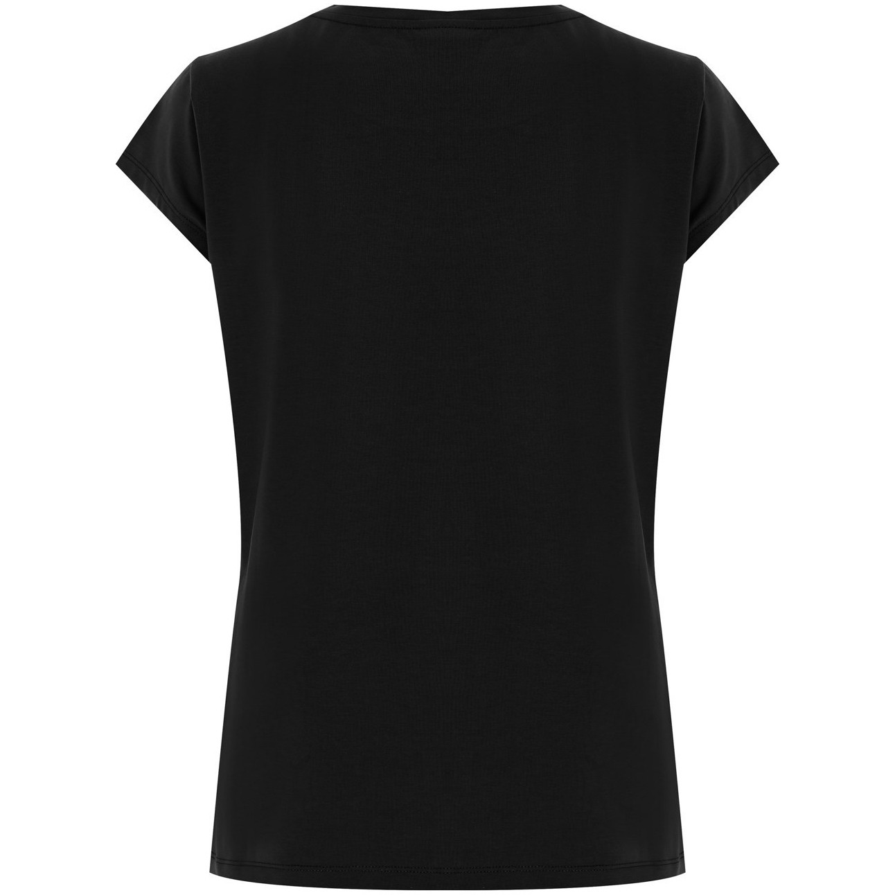 Kadın Siyah Süprem Kısa Kollu Basic Tişört