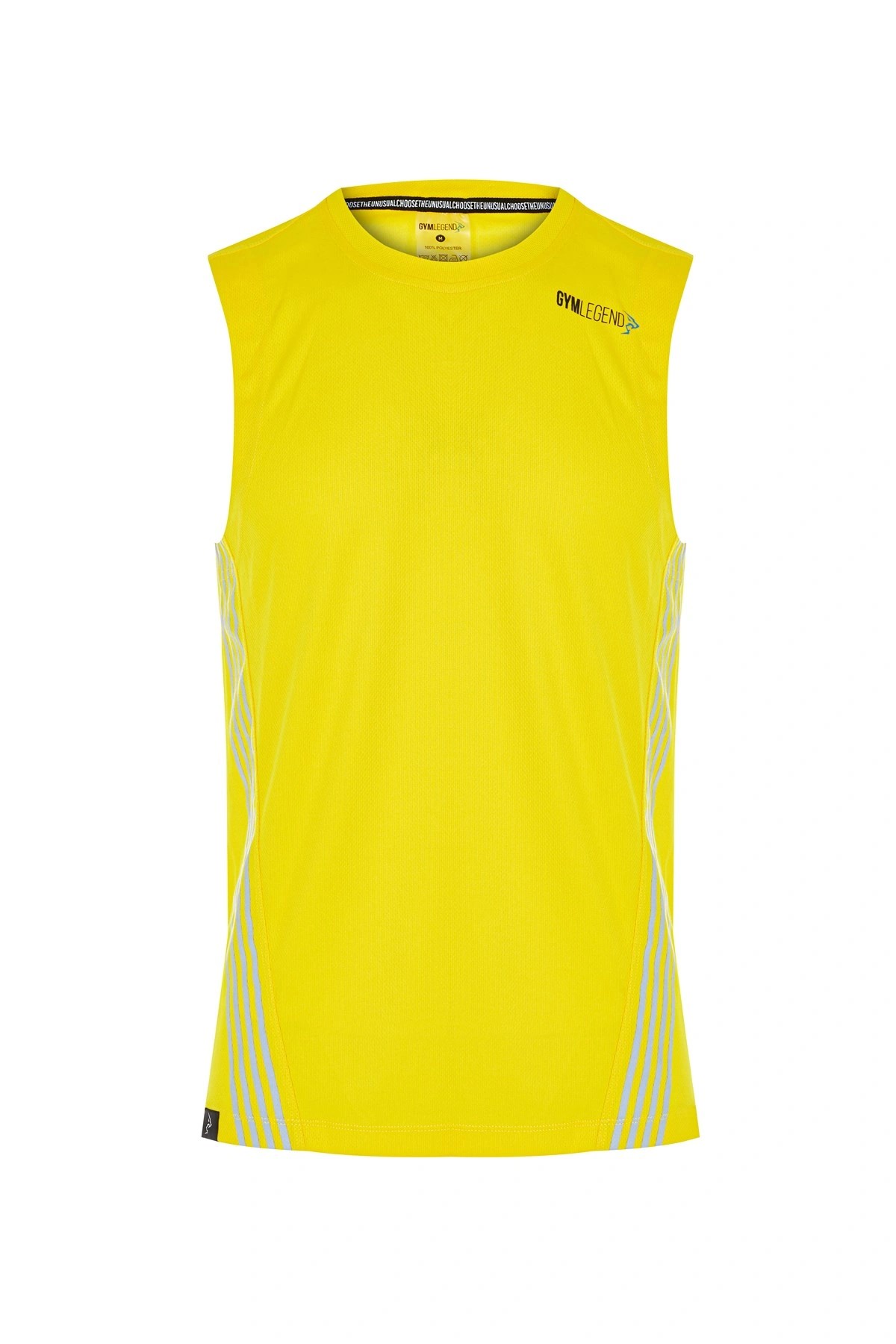 Gymlegend Erkek Sarı Mikro Polyester Performans Antrenman Sporcu Atlet