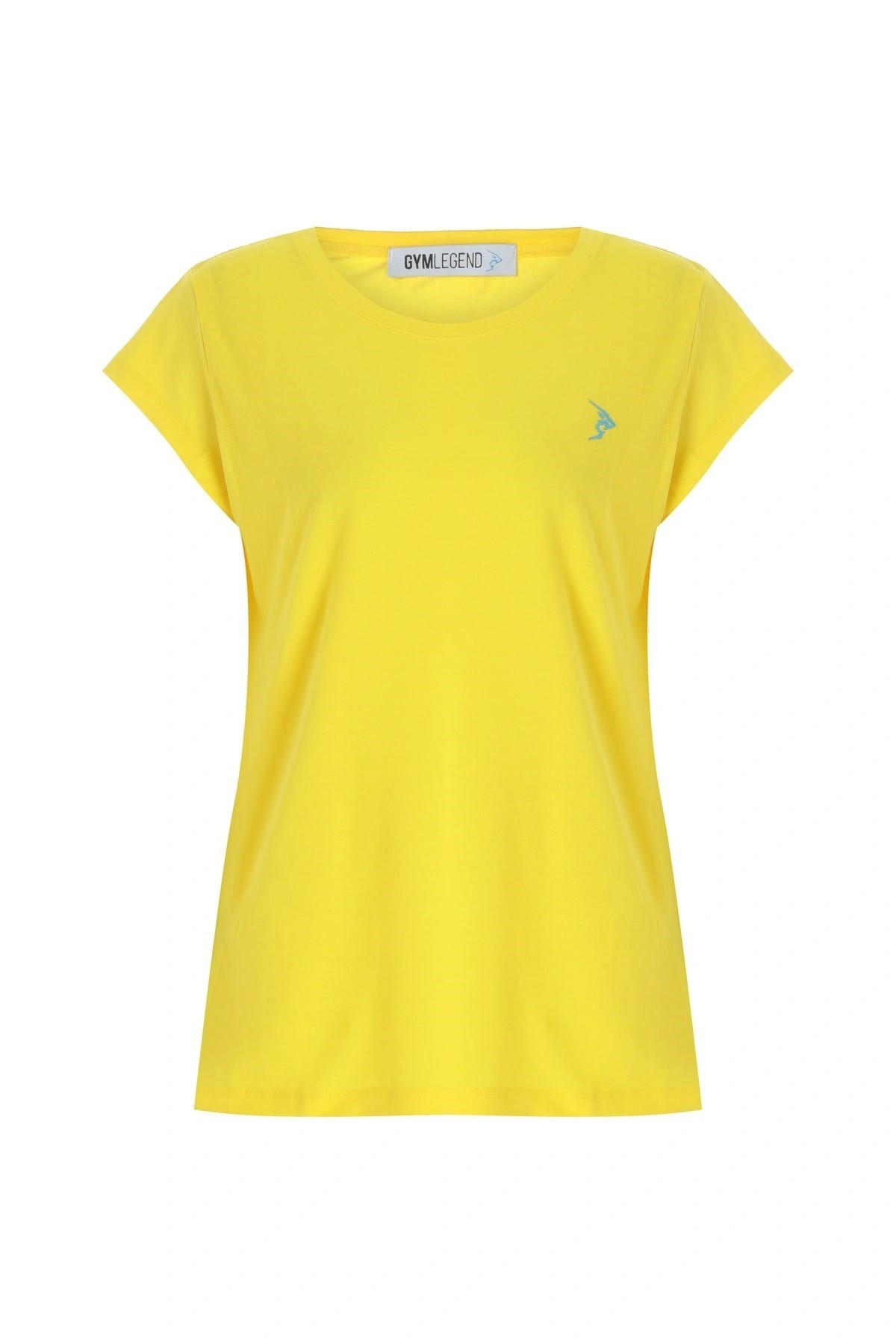 Gymlegend Kadın Sarı Pike Kısa Kollu Basic Tişört