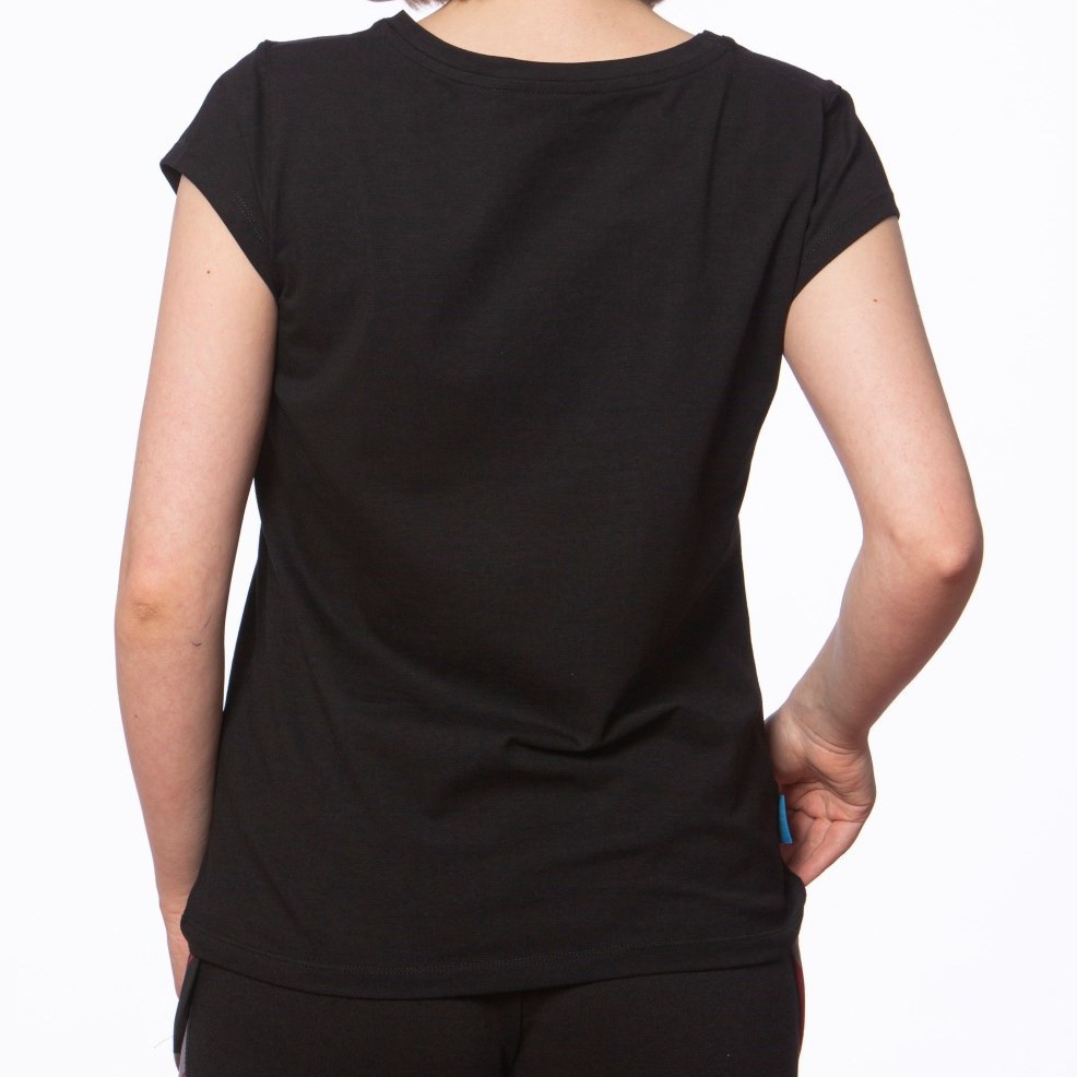 Kadın Siyah Süprem Kısa Kollu Basic Tişört