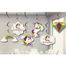6'LI TAVAN SÜS BEYAZ UNICORN