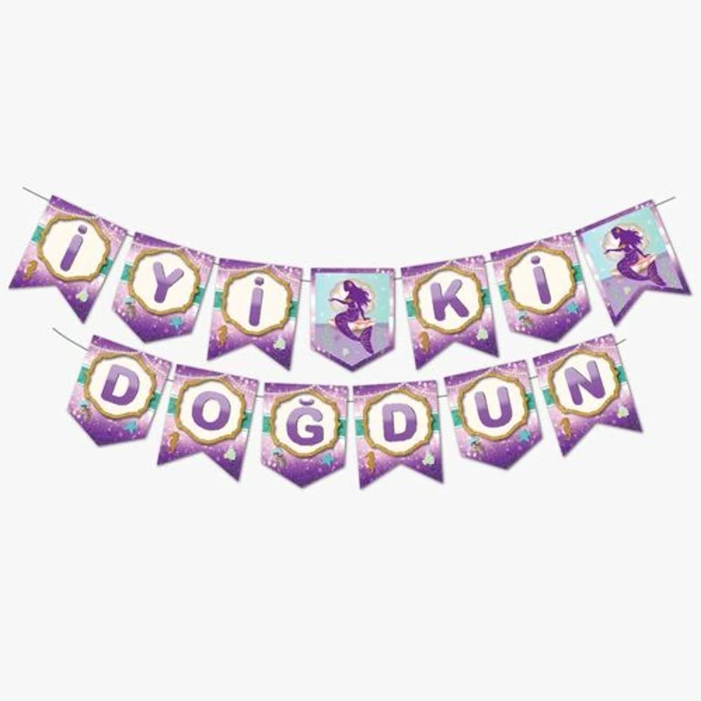 İYİ Kİ DOĞDUN DENİZ KIZI ZİKZAK BANNER