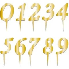 PLEKSİ GOLD RAKAM 10 CM
