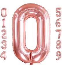 Rose Folyo Balon Rakam 34 inç
