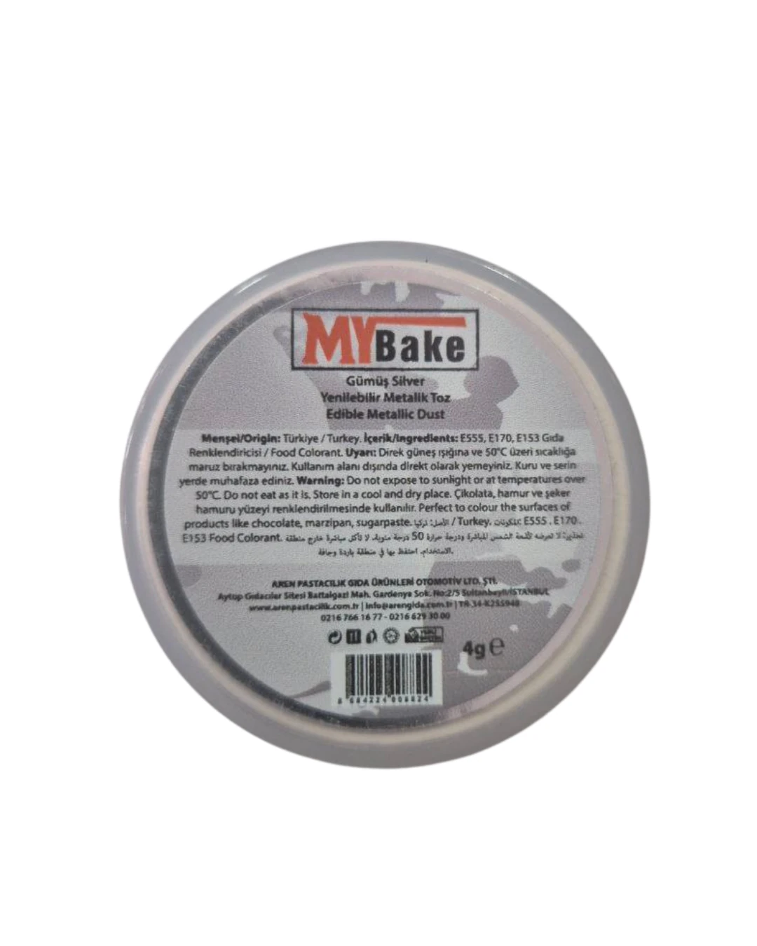 YENİLEBİLİR GÜMÜŞ METALİK TOZ 4 GR