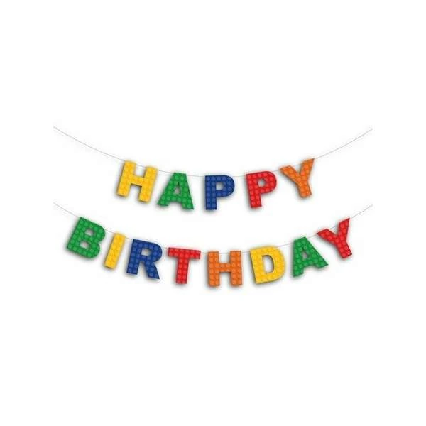HAPPY BIRTHDAY RENKLİ BLOKLAR BANNER